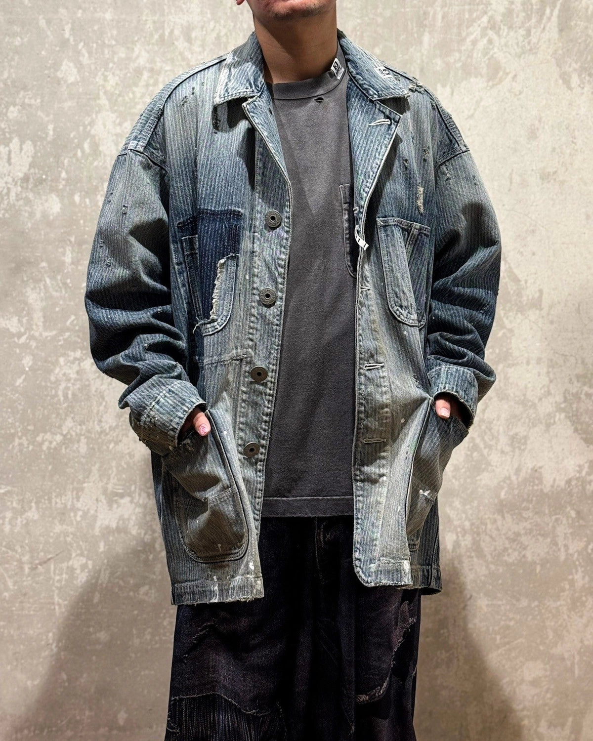 Maison MIHARA YASUHIRO / AGED CHORE JACKET (J14BL131)