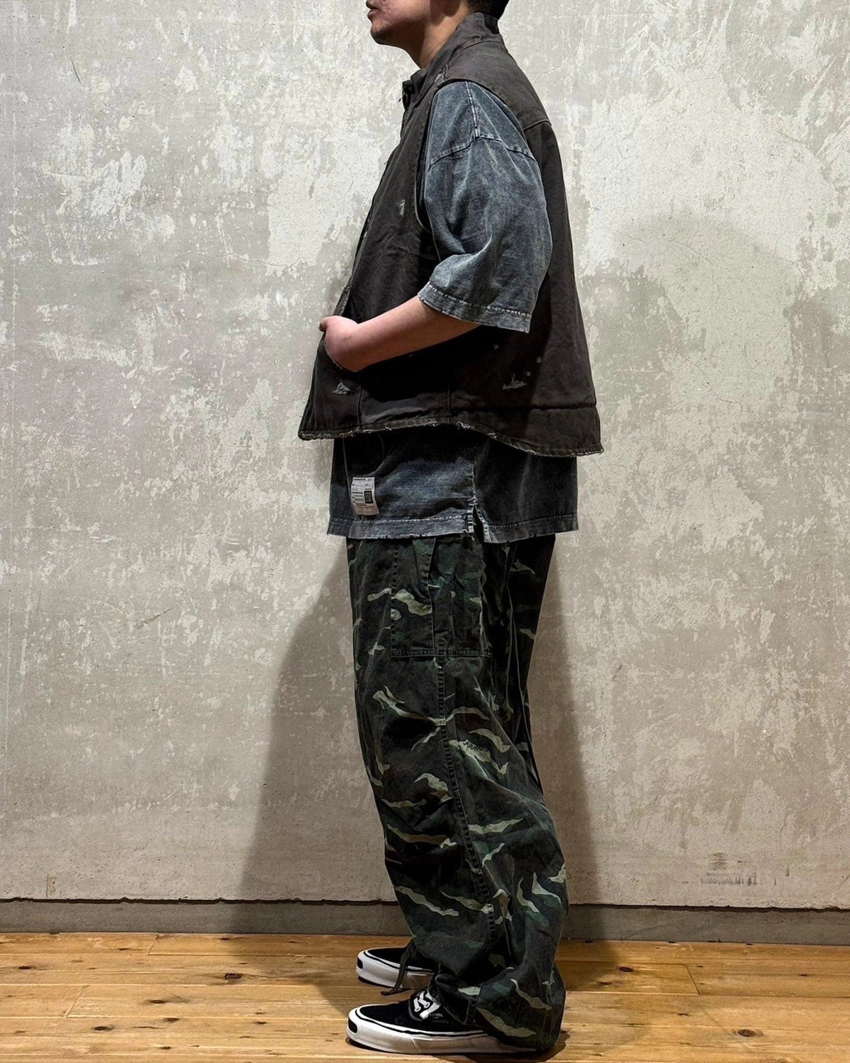 KAMIYA / Camo Wash Cargo Pants (G14PT016)