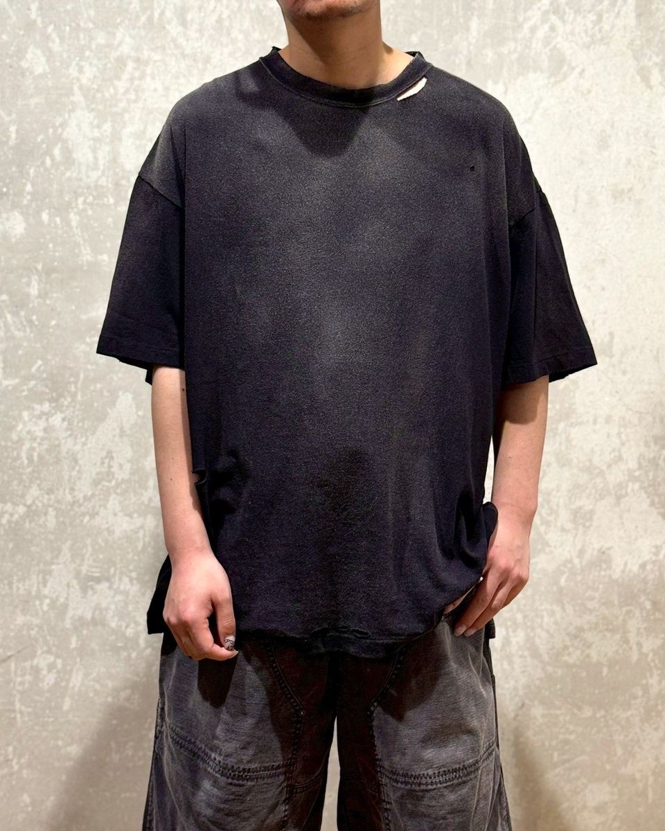 KAMIYA / “KMY-SNAKE” Distressed T-shirt (G14TS080)
