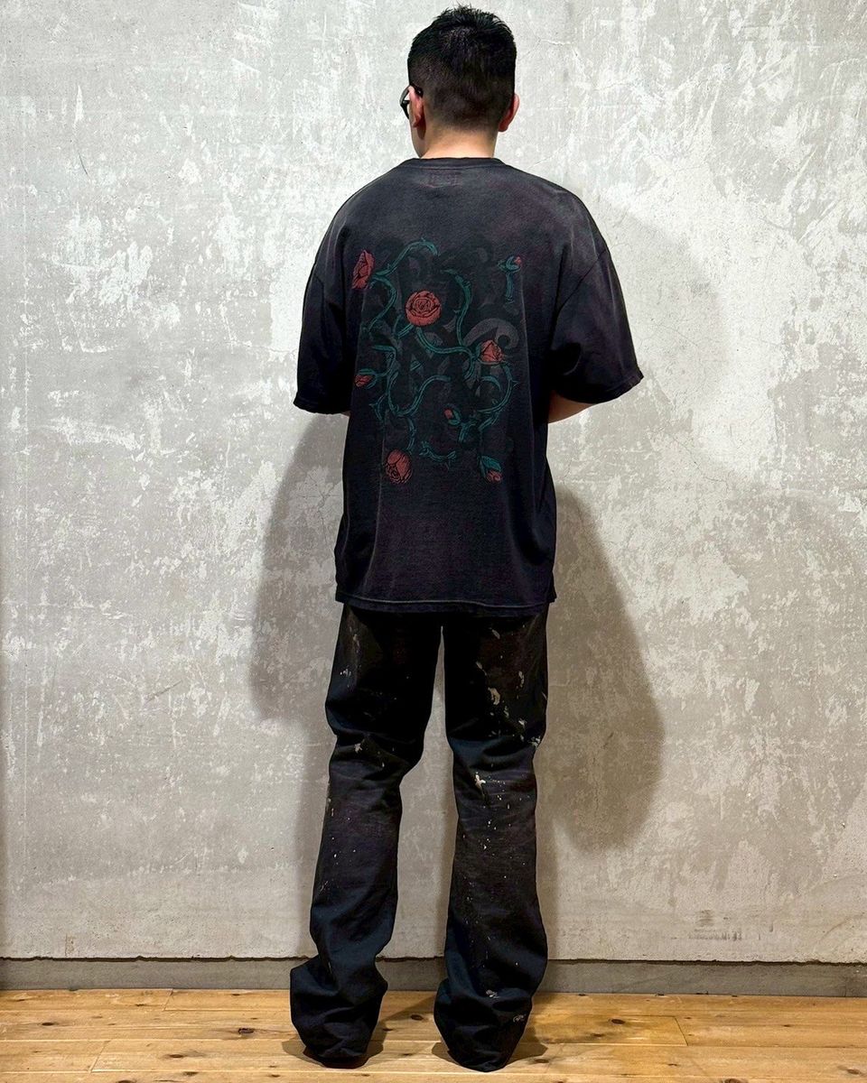 KAMIYA / “KMY-ROSE” Distressed T-shirt (G14TS079)
