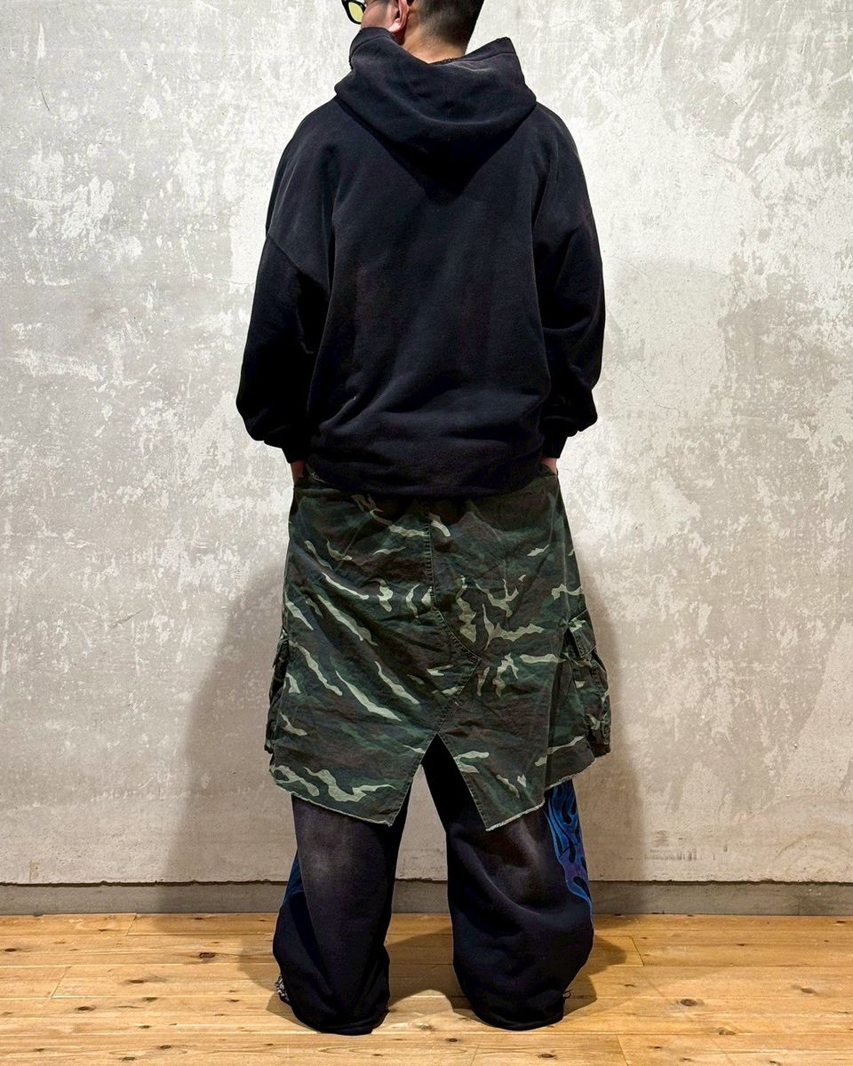 KAMIYA / Camo Wash Wrap Skirt (G14PT018)
