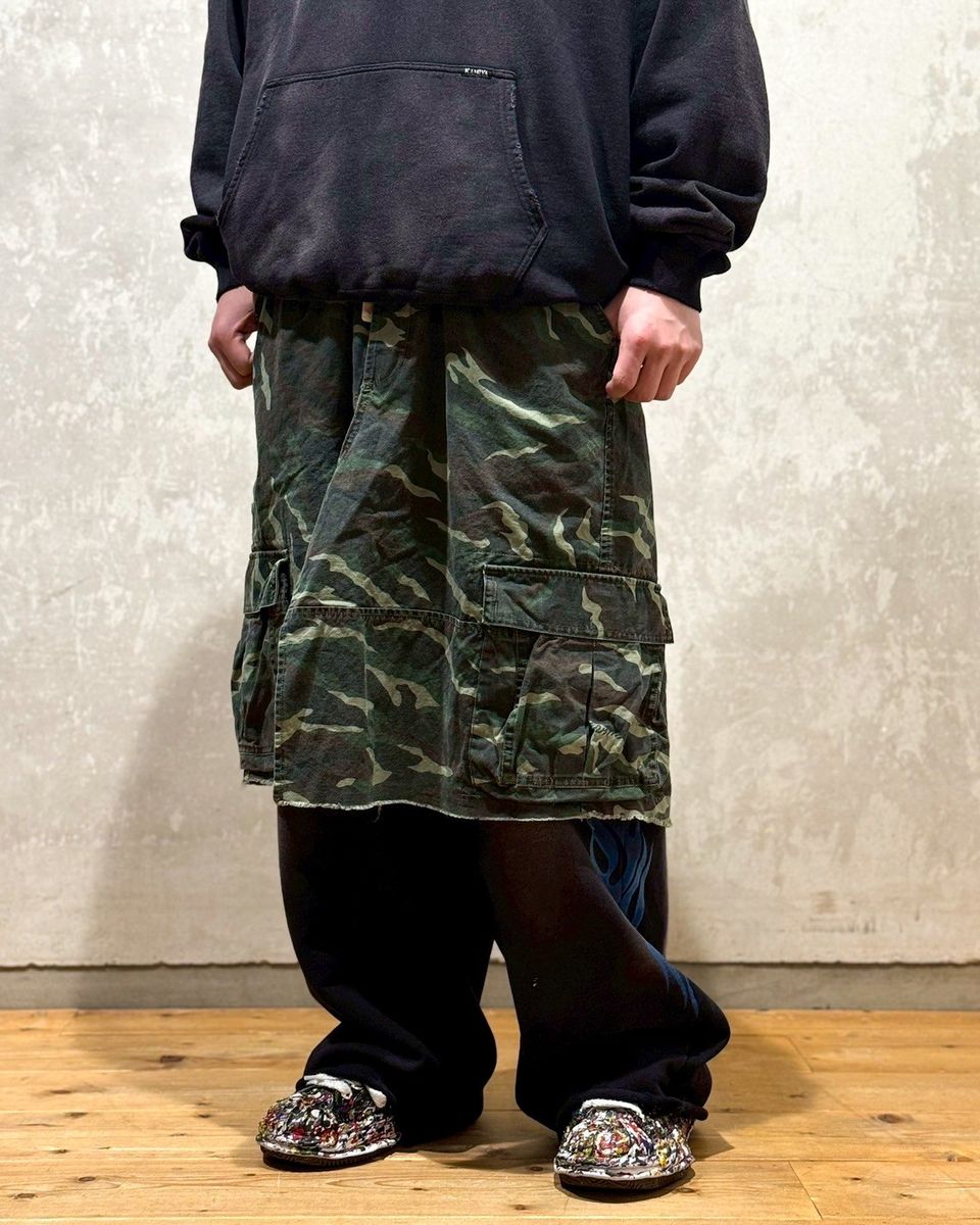 KAMIYA / Camo Wash Wrap Skirt (G14PT018)