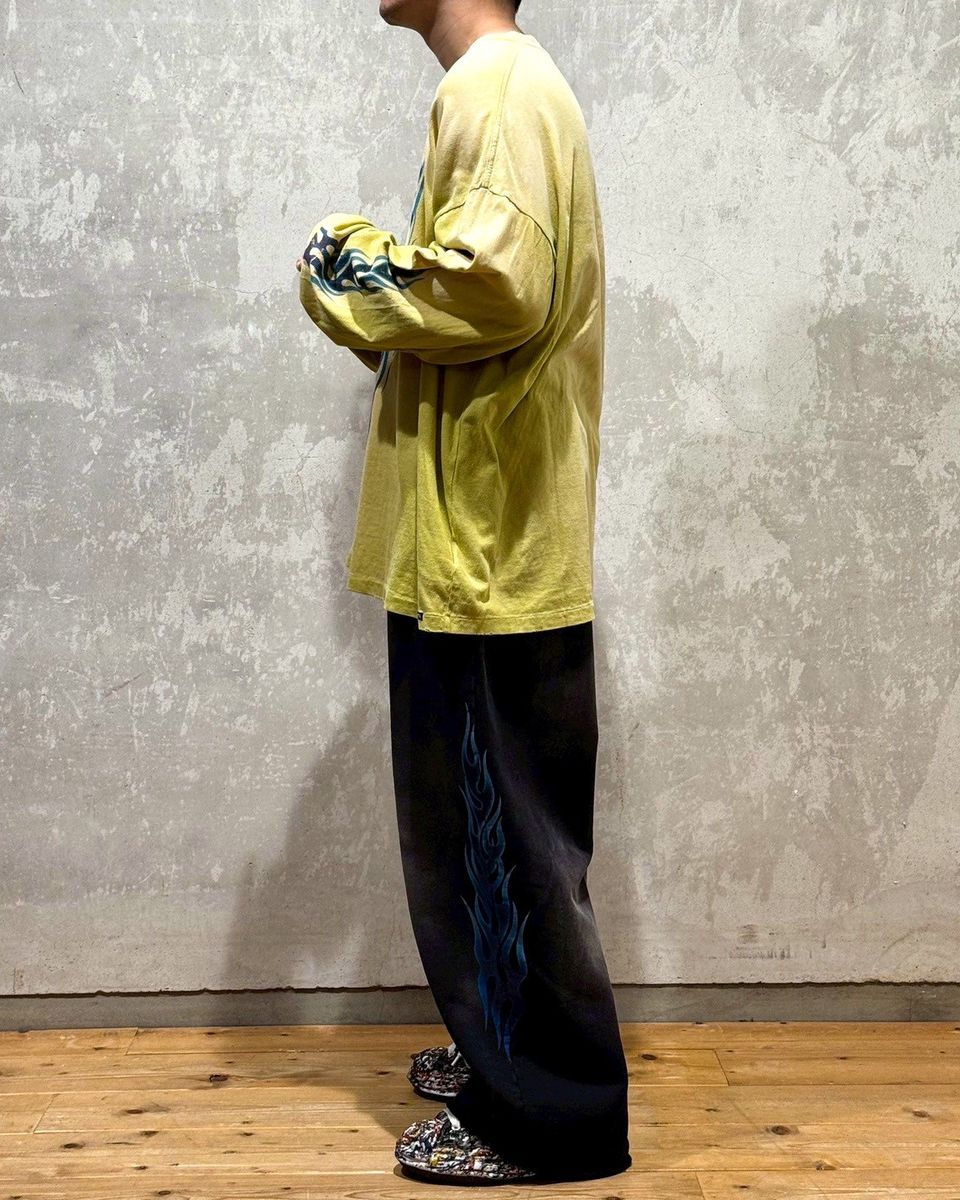 KAMIYA / “KMY-FIRE” Distressed L/S T-shirt (G14LT079)