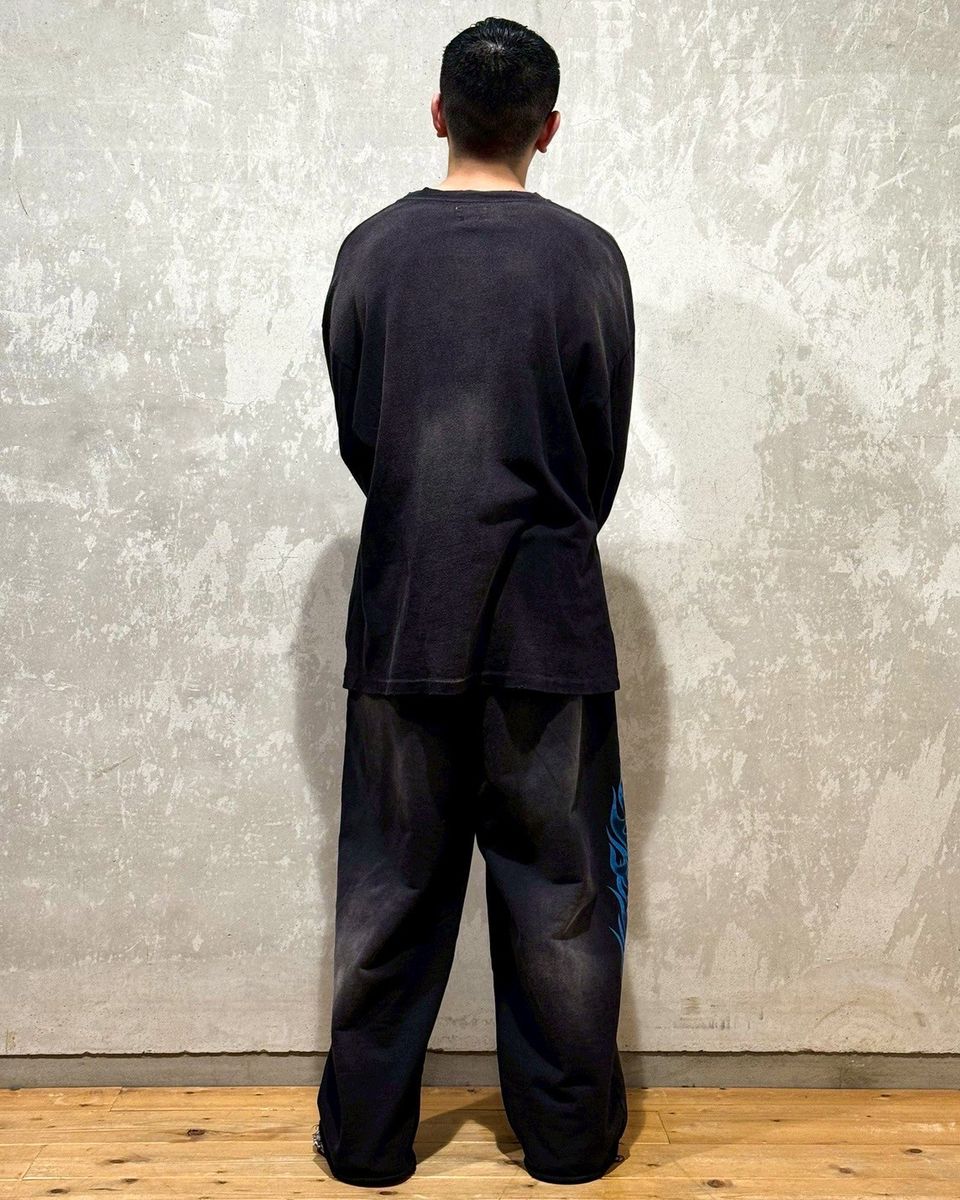 KAMIYA / “KMY-FIRE” Distressed L/S T-shirt (G14LT079)