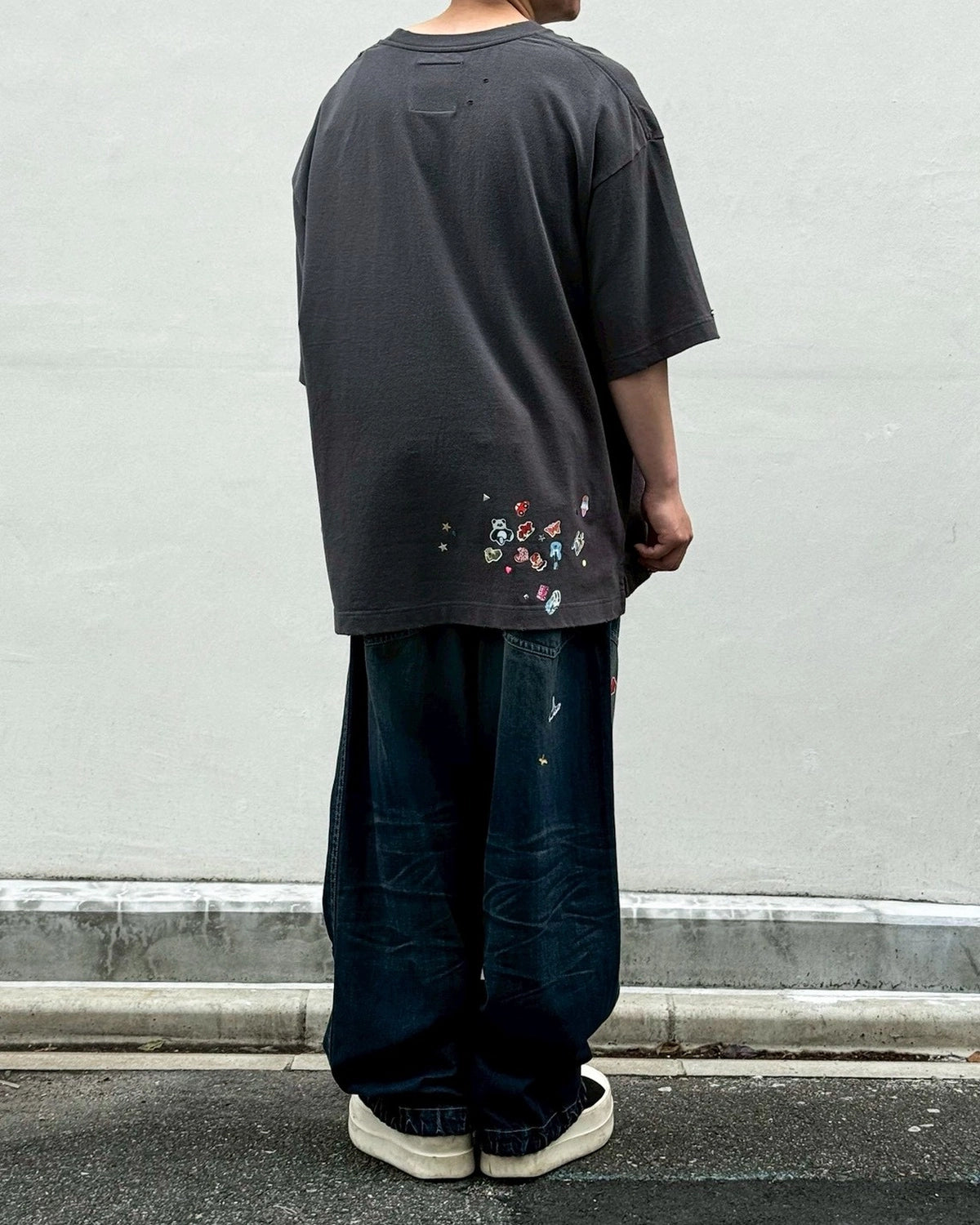 Maison MIHARA YASUHIRO / Kids Sticker Printed Baker Denim Pants (J16PT124)