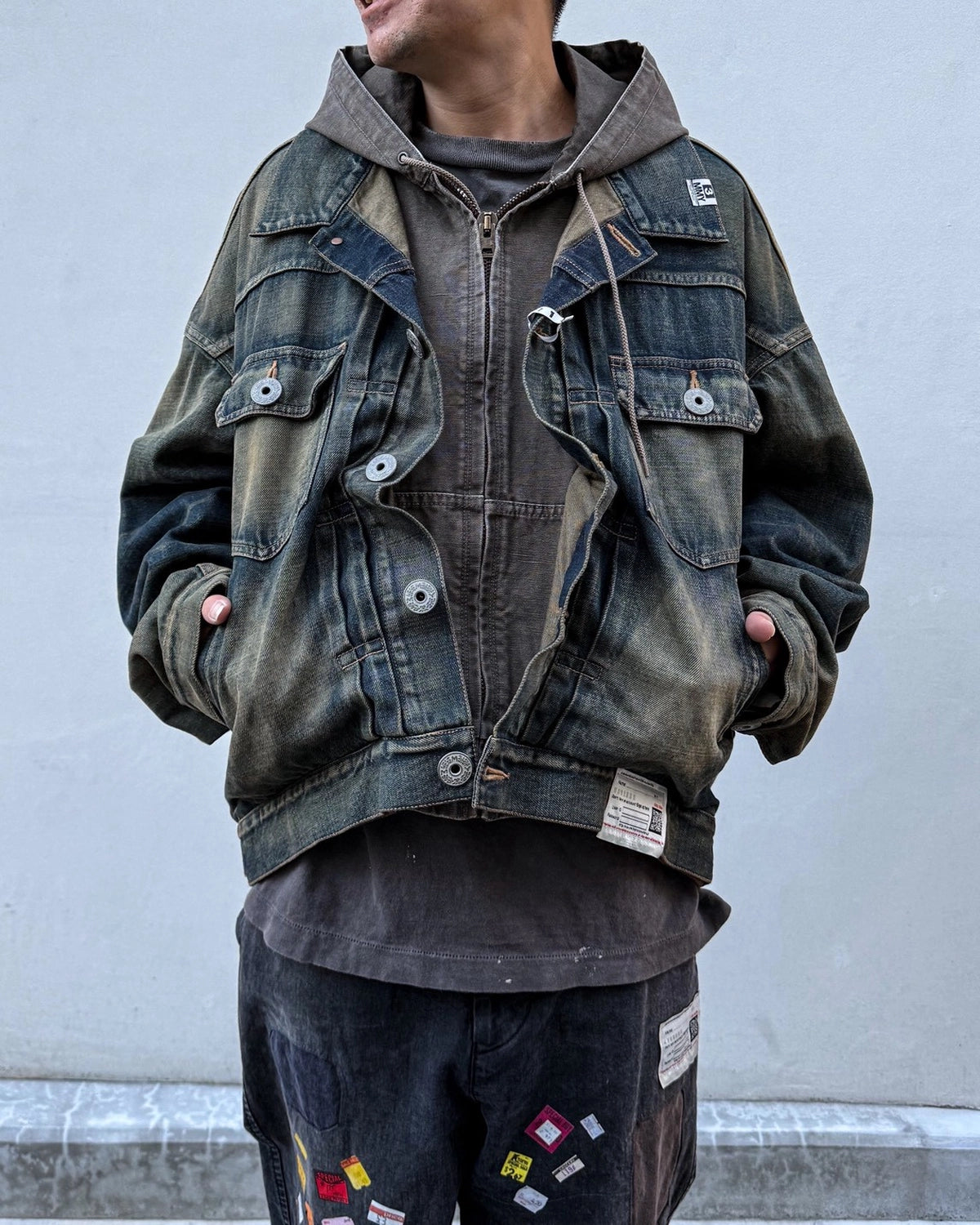Maison MIHARA YASUHIRO / Shifted Layer Denim Jacket (A17BL023)
