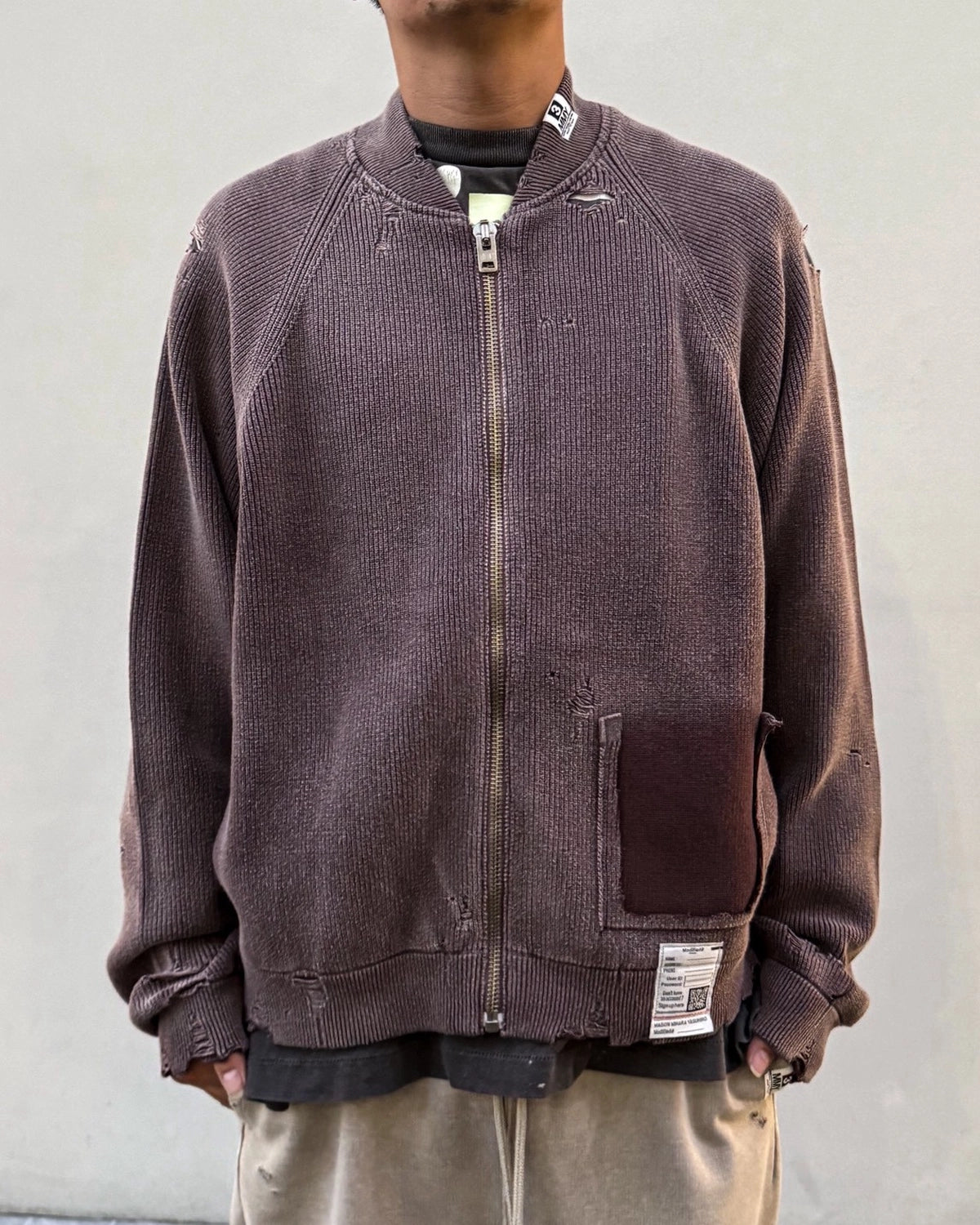Maison MIHARA YASUHIRO / Sun Faded Like Knit Cardigan (J17CD701)