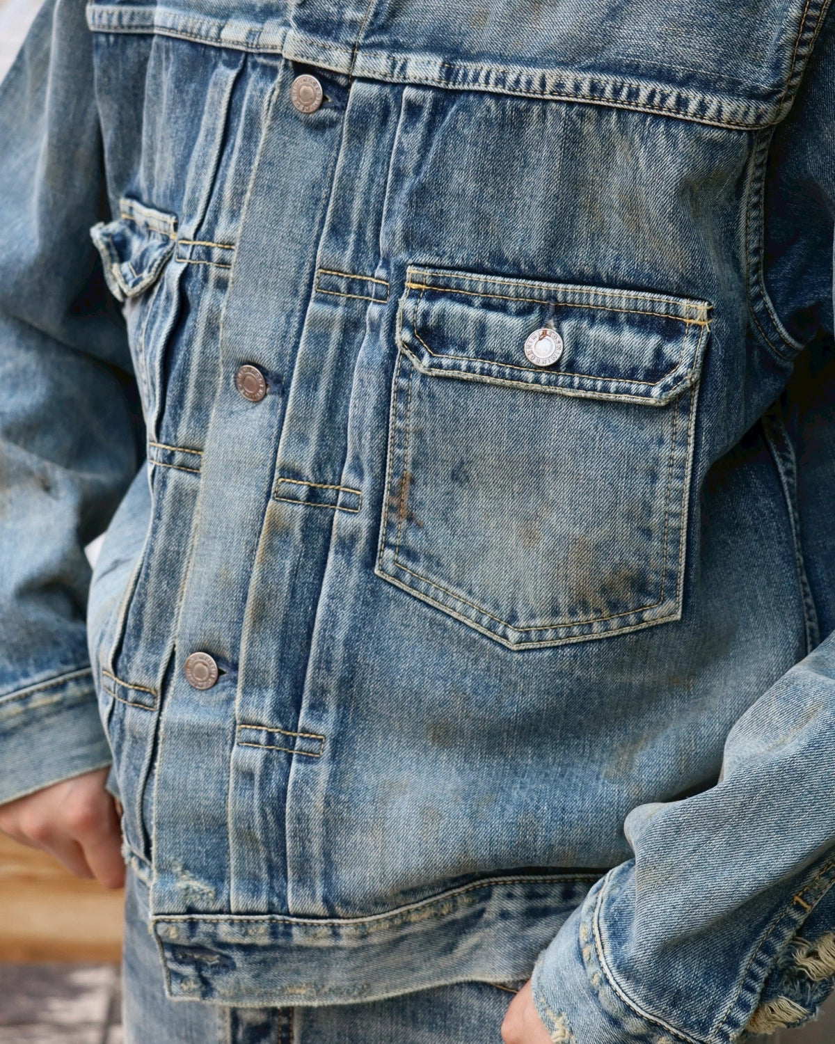 MINEDENIM × MARVIN / “Andy Print” Denim Trucker Jacket USD (MND-MRV007)