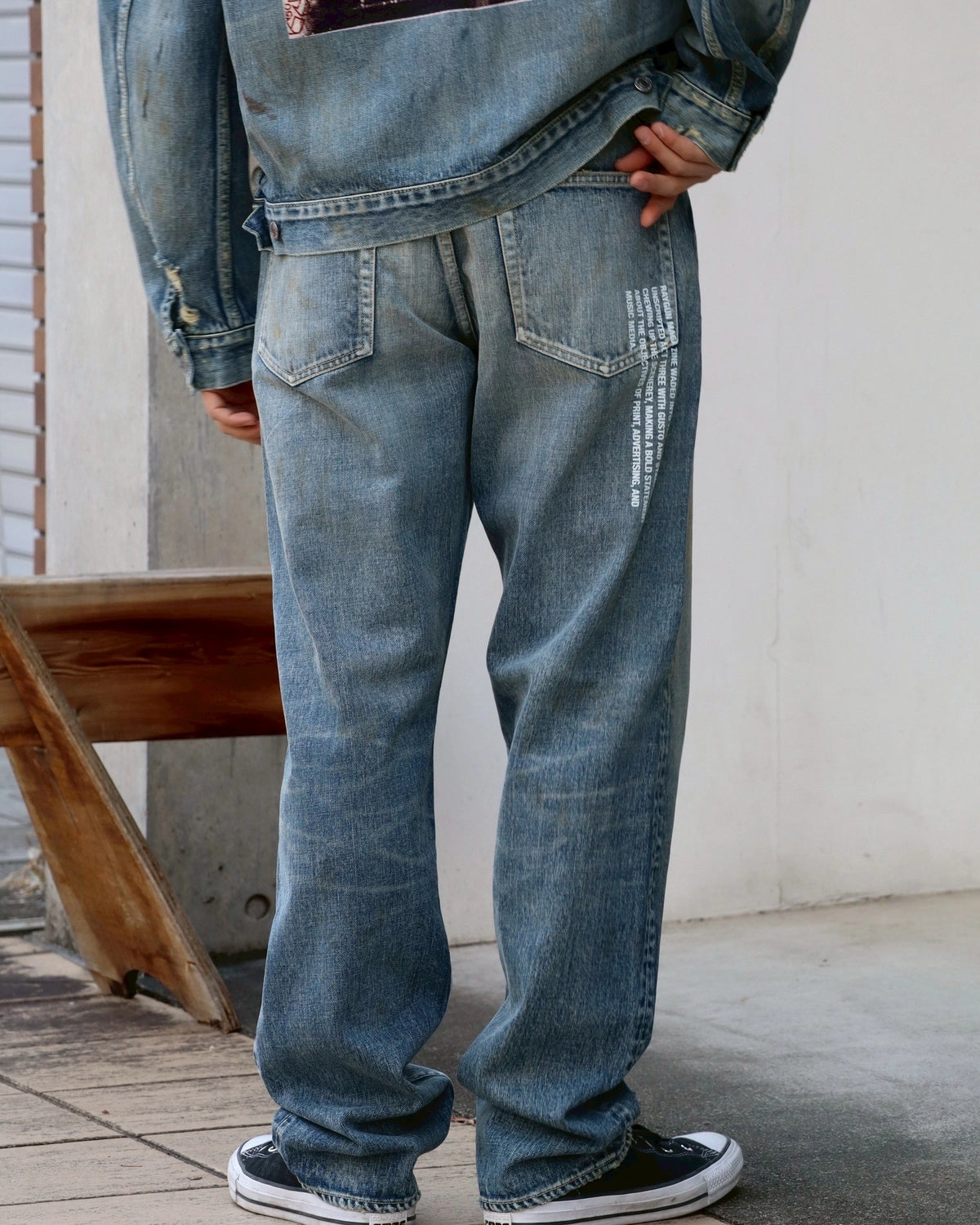 MINEDENIM(マインデニム) / “Typo Print” Denim 5Pocket USD