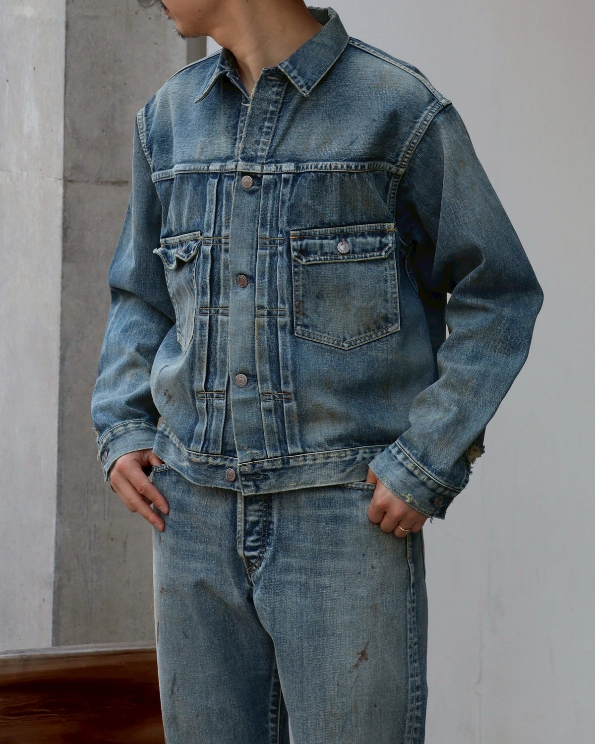 MINEDENIM × MARVIN / “Andy Print” Denim Trucker Jacket USD (MND-MRV007)