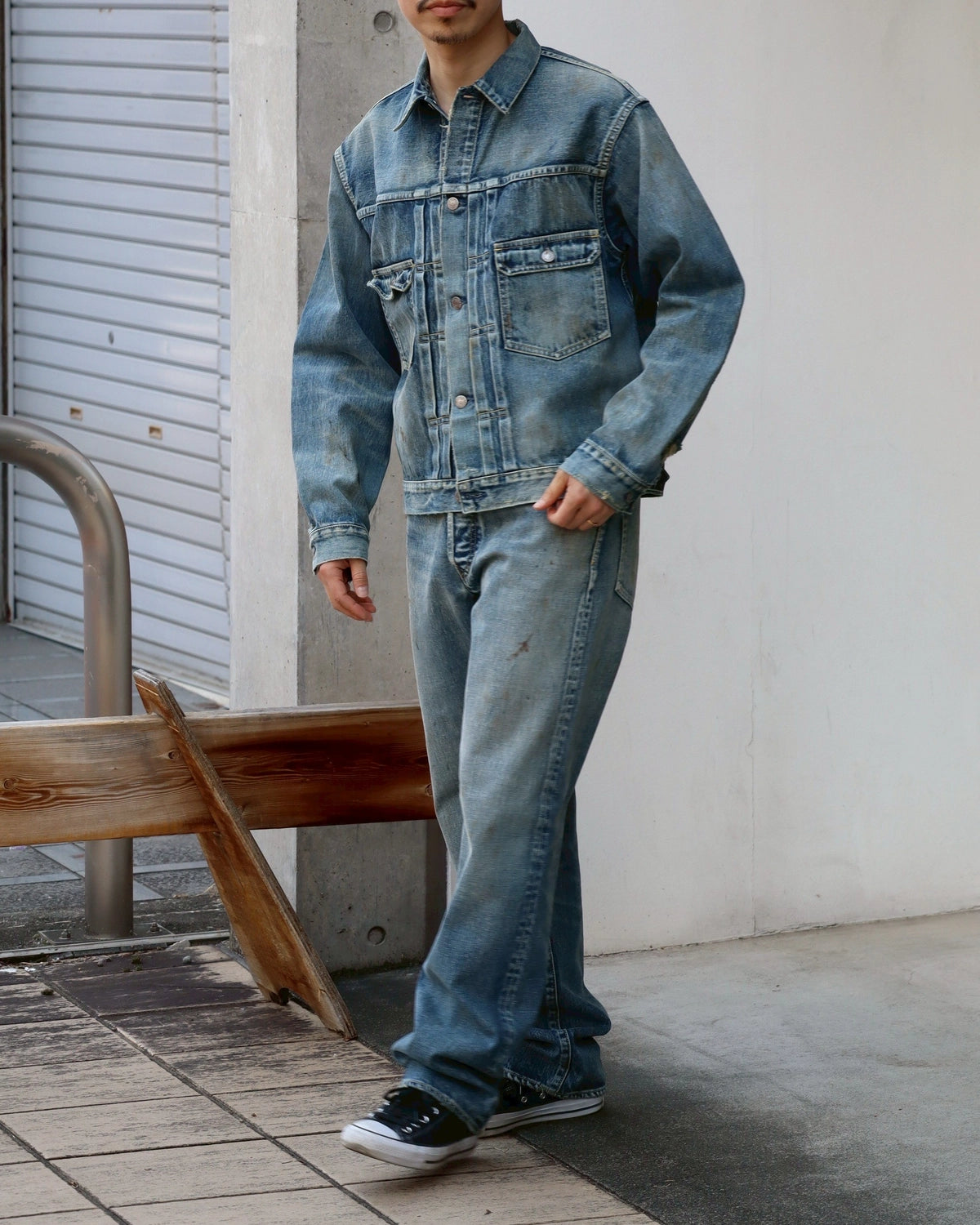 MINEDENIM × MARVIN / “Typo Print” Denim 5Pocket USD (MND-MRV009)