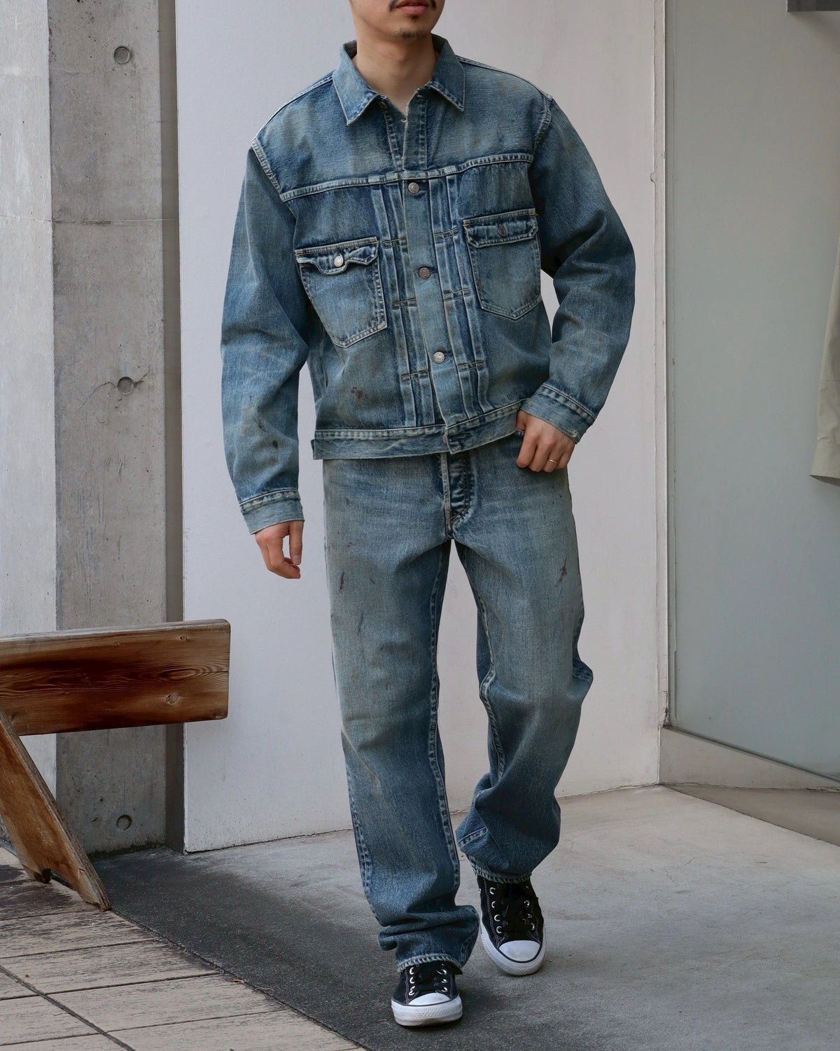 MINEDENIM × MARVIN / “Typo Print” Denim 5Pocket USD (MND-MRV009)
