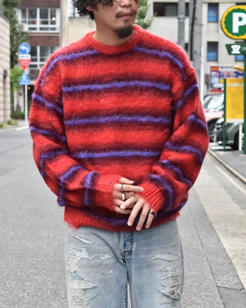 MINEDENIM  / Blurry Border Mohair Knit Pullover (2409-6001)