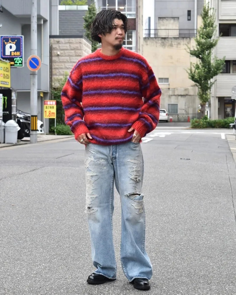 MINEDENIM  / Blurry Border Mohair Knit Pullover (2409-6001)