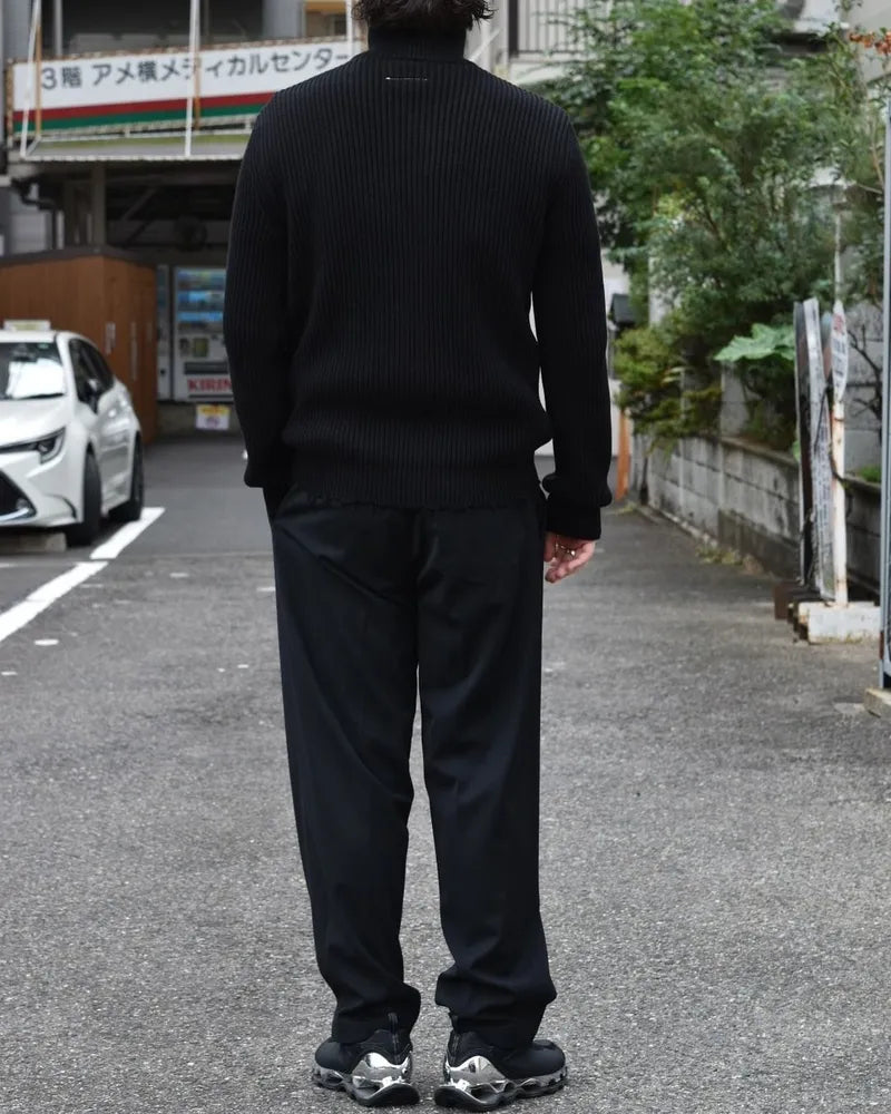 MM6 / Ribbed knit sports jacket (SHOAM0028M13039)