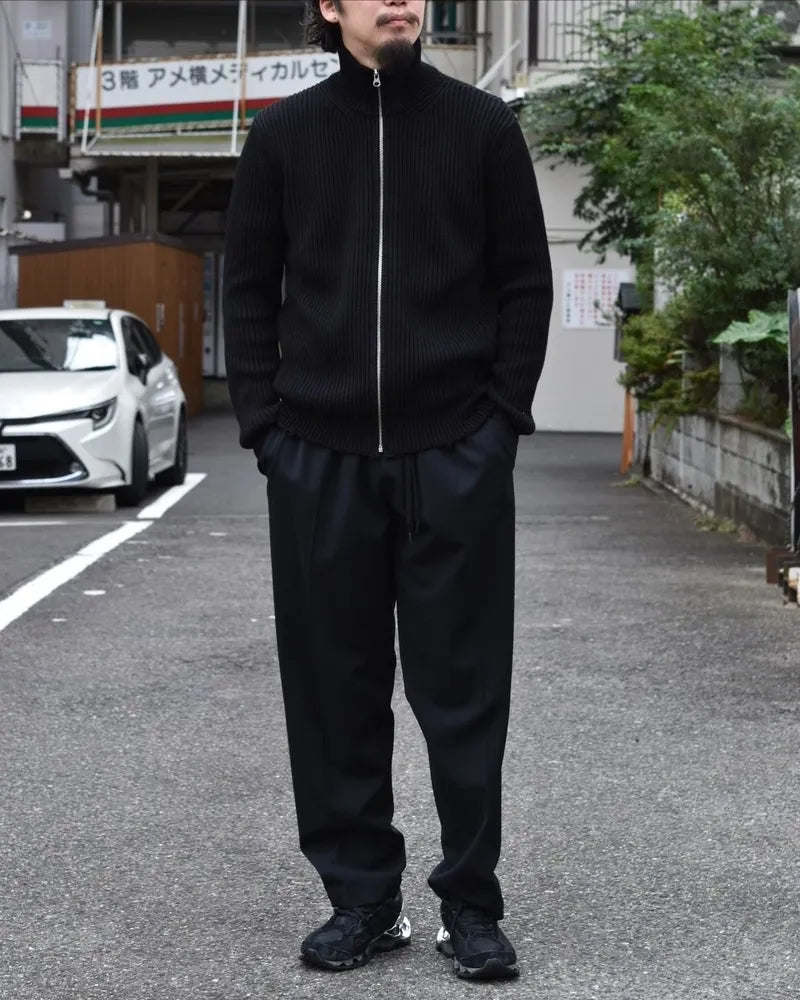 MM6 / Ribbed knit sports jacket (SHOAM0028M13039)