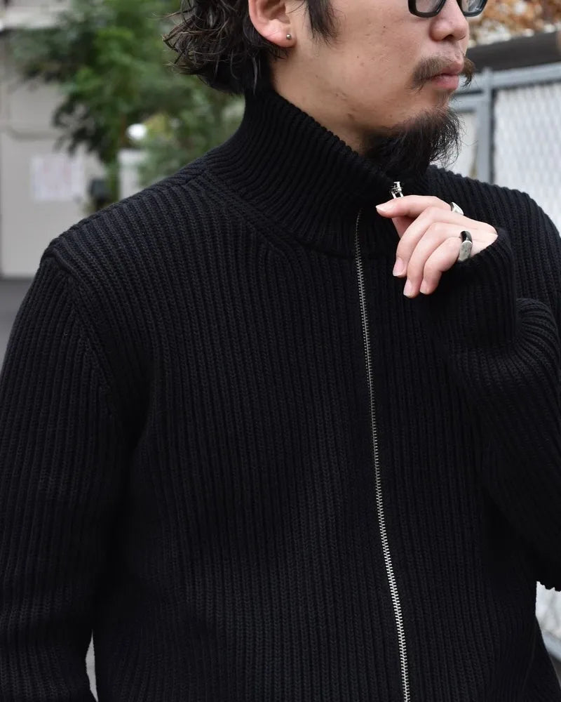 MM6 / Ribbed knit sports jacket (SHOAM0028M13039)