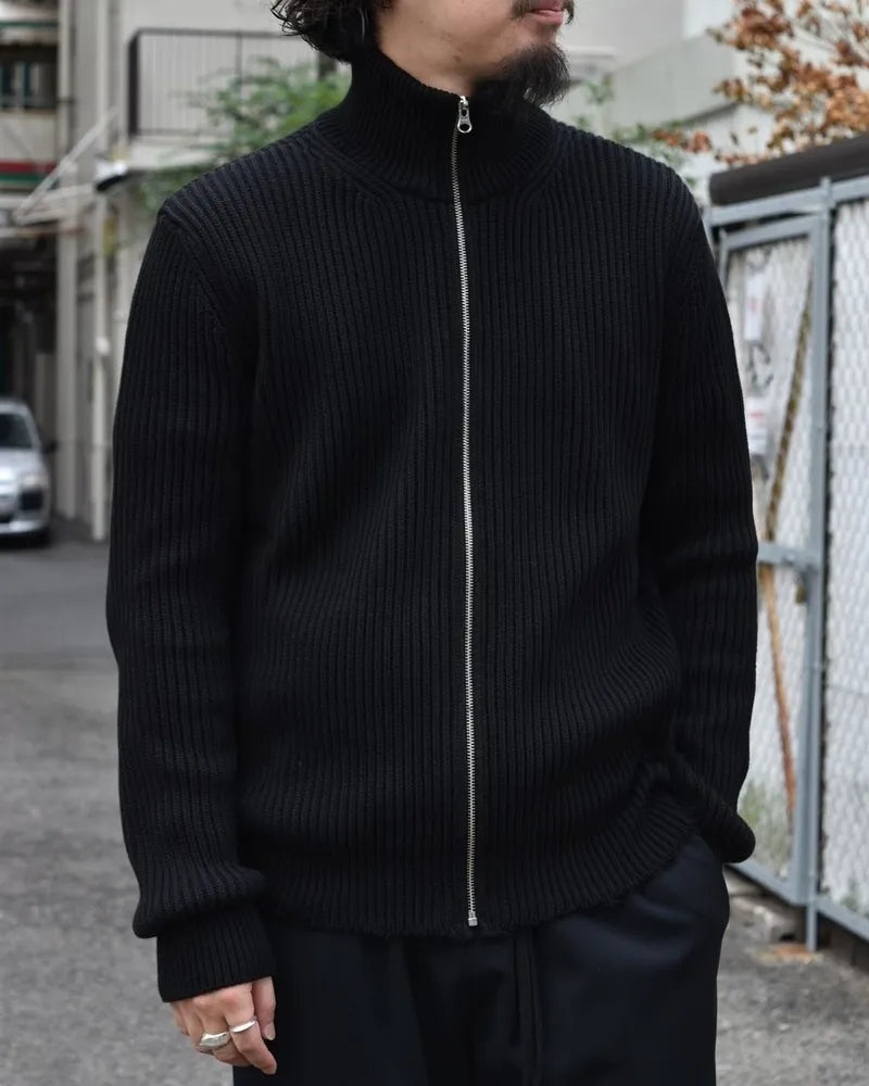 MM6 / Ribbed knit sports jacket (SHOAM0028M13039)