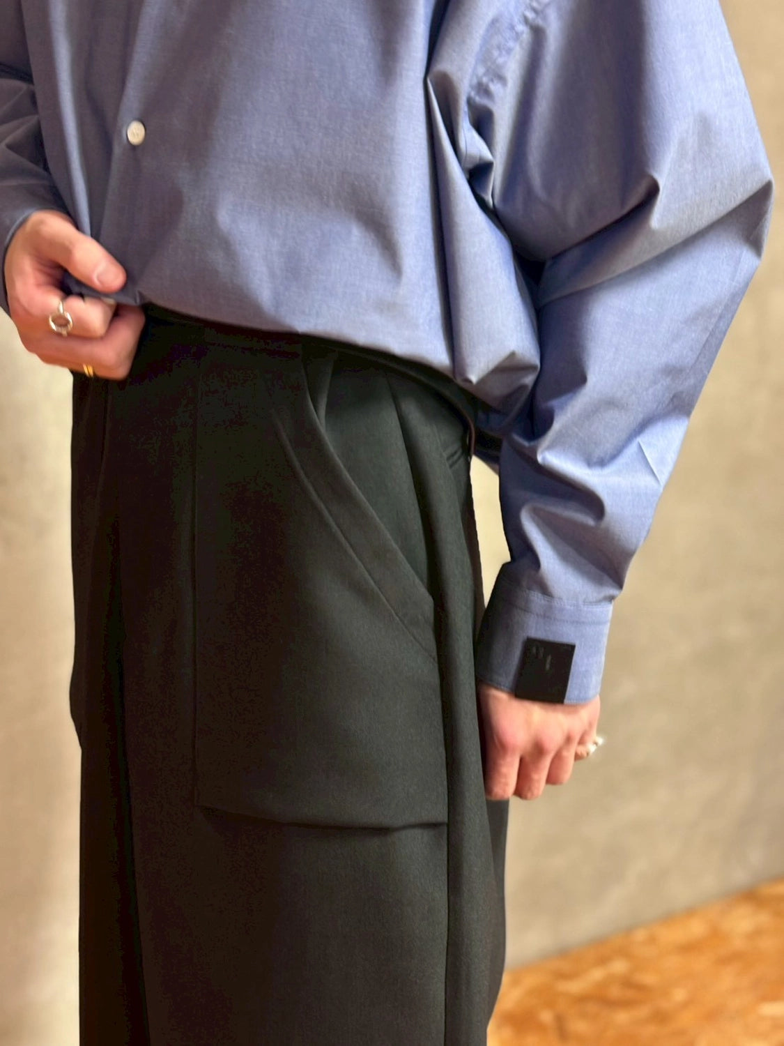 N.HOOLYWOOD COMPILE / PATCH POCKET WIDE TROUSERS (2261-PT23-008)