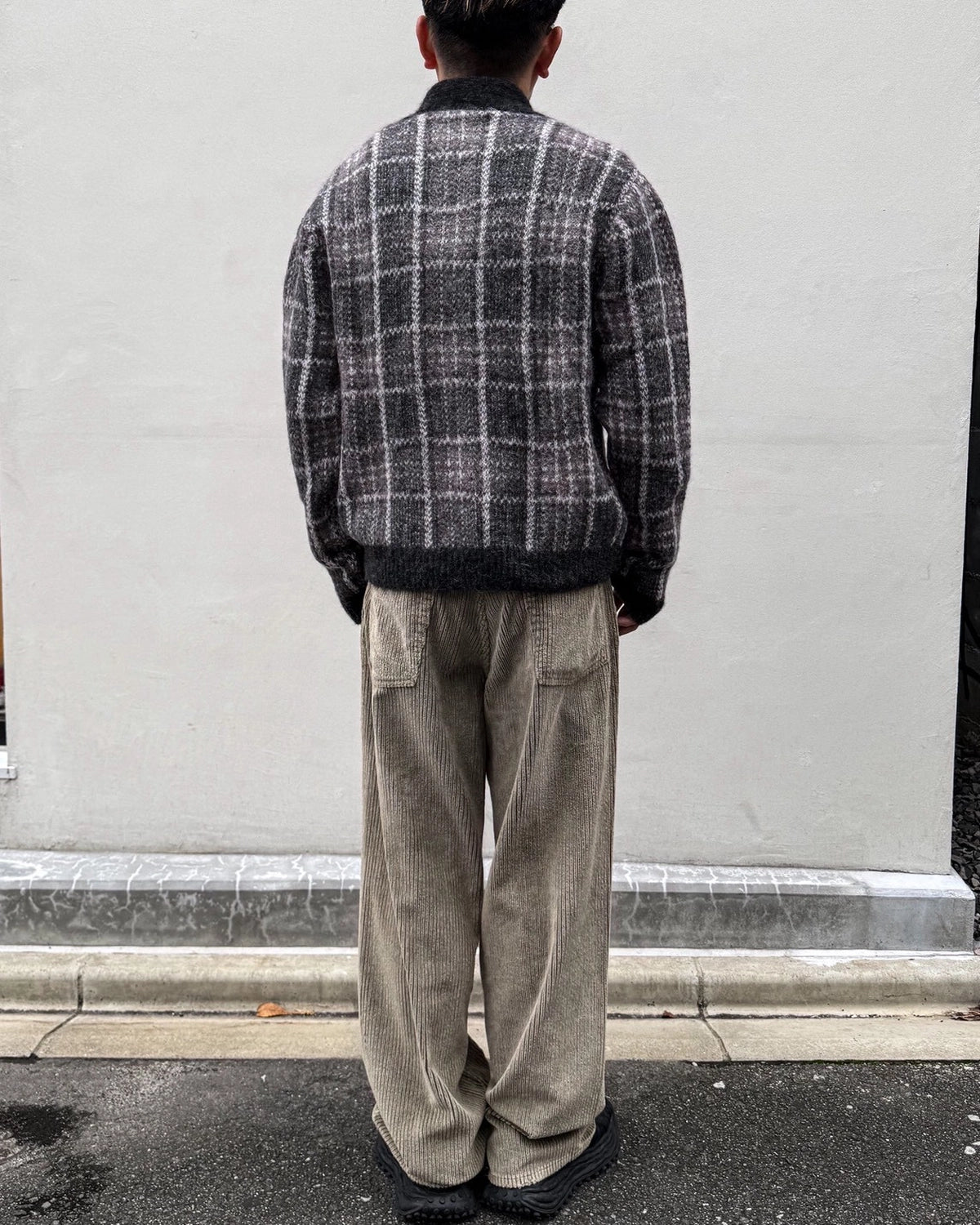 OUR LEGACY / EVENING POLO Grand Check Fuzzy Alpaca (M4263EG)