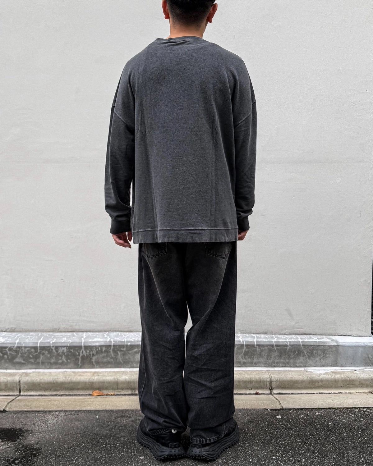 OUR LEGACY / SLACK SWEATSHIRT Washed Black Rogue Loopback (M2266SW)