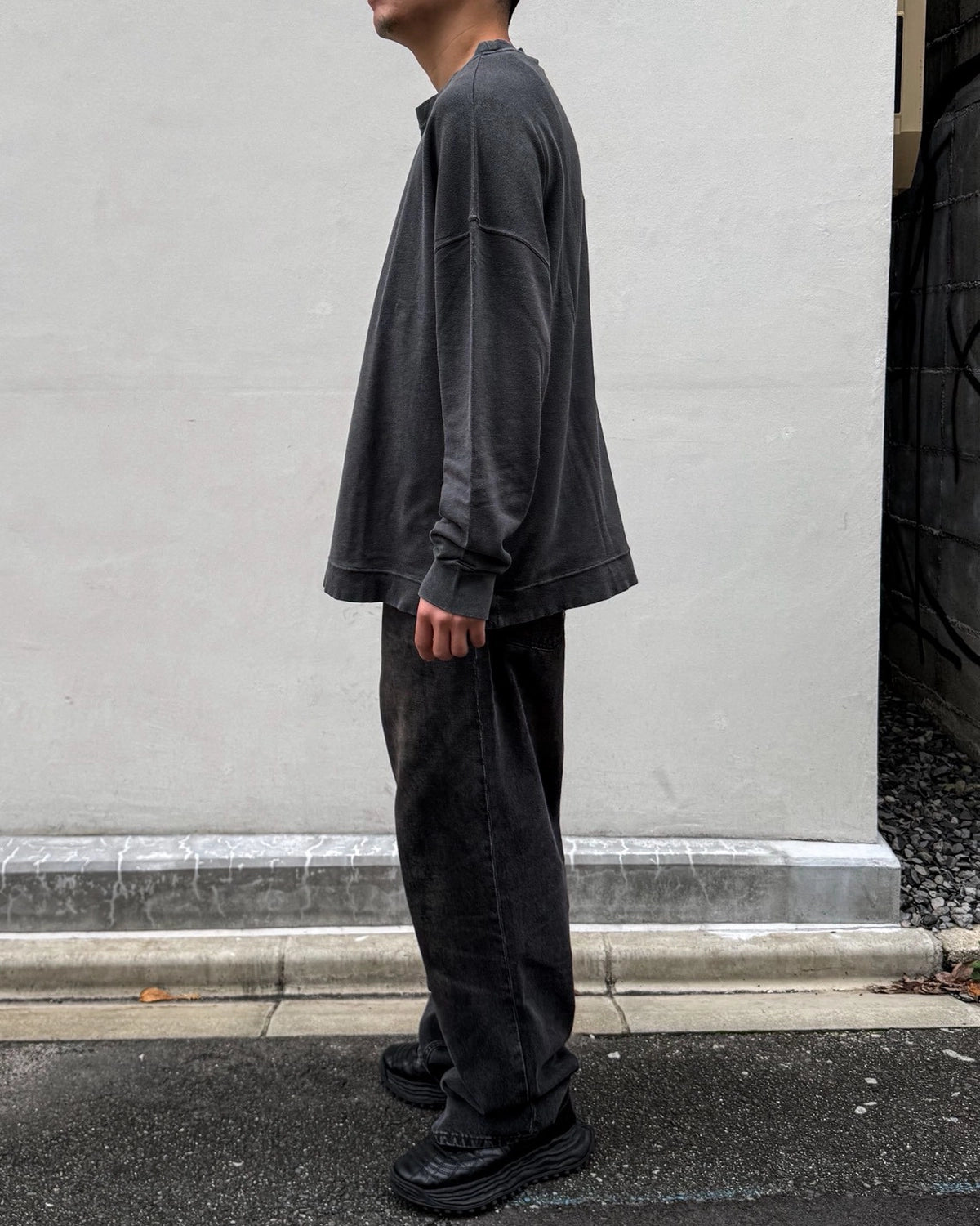 OUR LEGACY / SLACK SWEATSHIRT Washed Black Rogue Loopback (M2266SW)