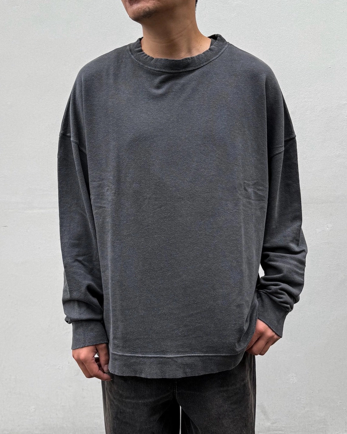 OUR LEGACY / SLACK SWEATSHIRT Washed Black Rogue Loopback (M2266SW)