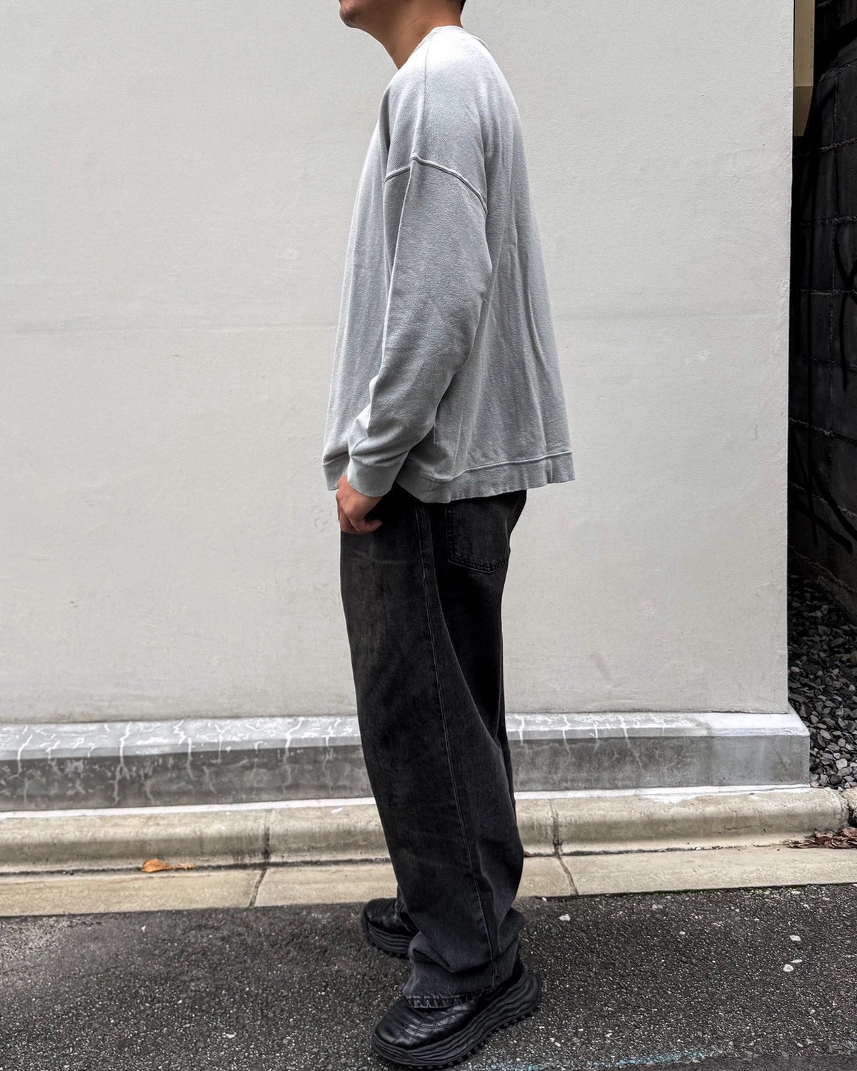 OUR LEGACY / SLACK SWEATSHIRT Sunfaded Ash Rogue Loopback (M4266SSA)