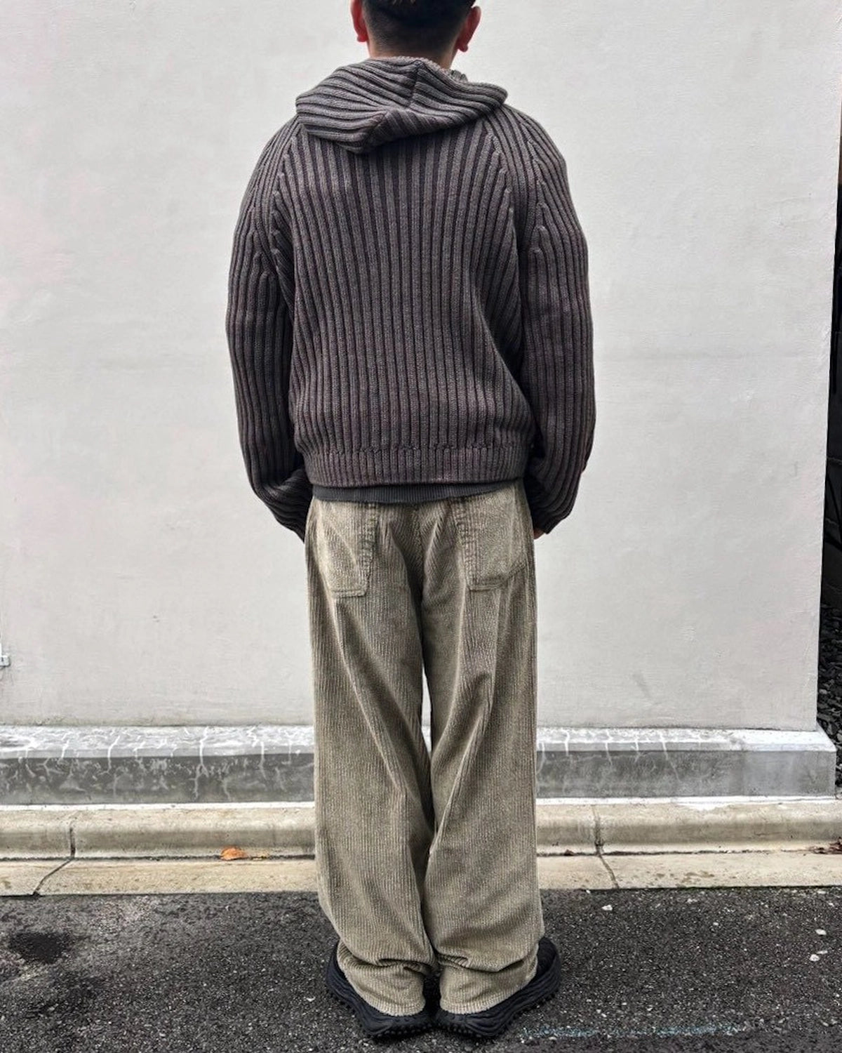 OUR LEGACY / LEVEL HOOD Sage Stripe Dry Merino Wool (M4263LS)