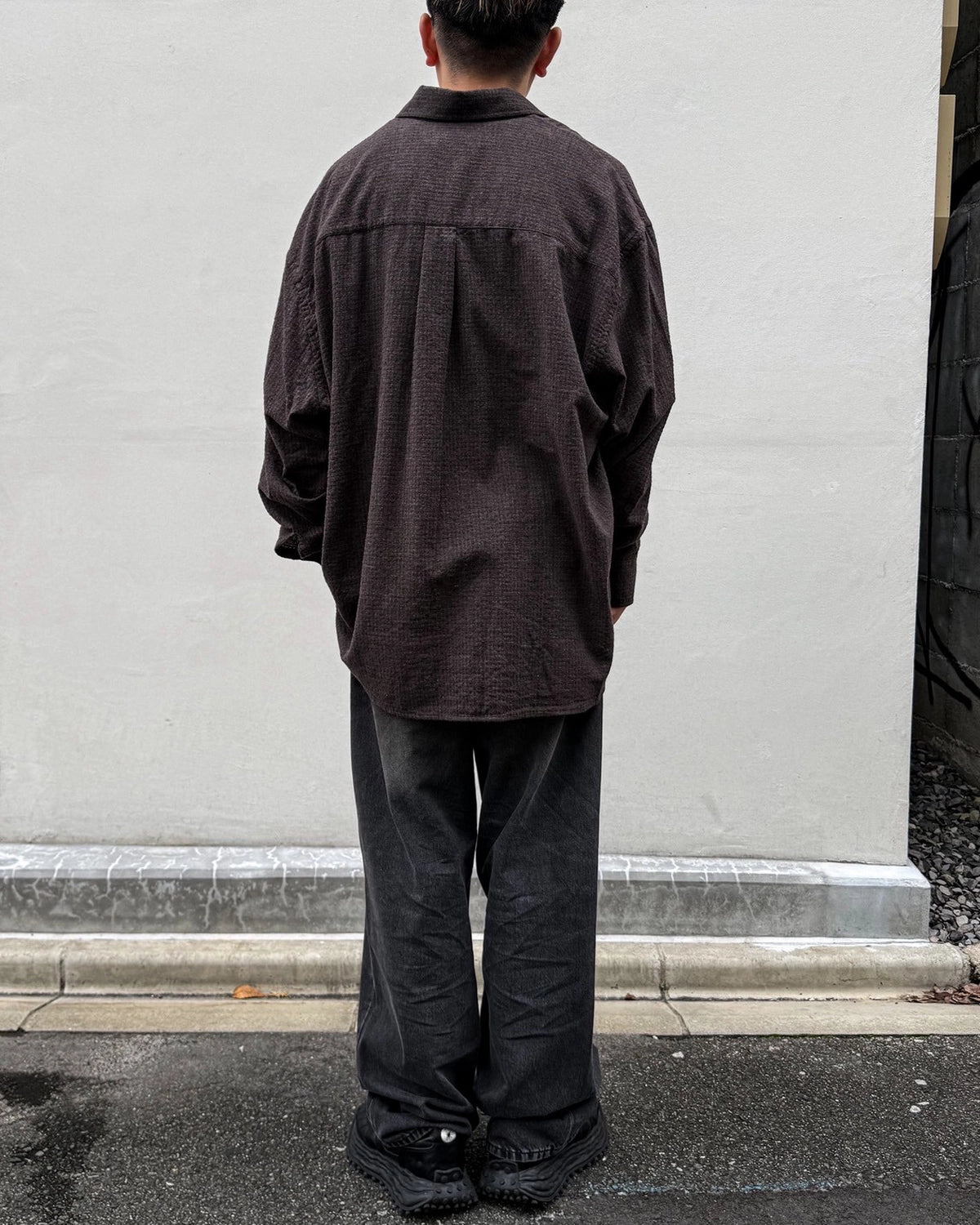 OUR LEGACY / BORROWED SHIRT Truffle Check Grid Cloth (M4262BTC)