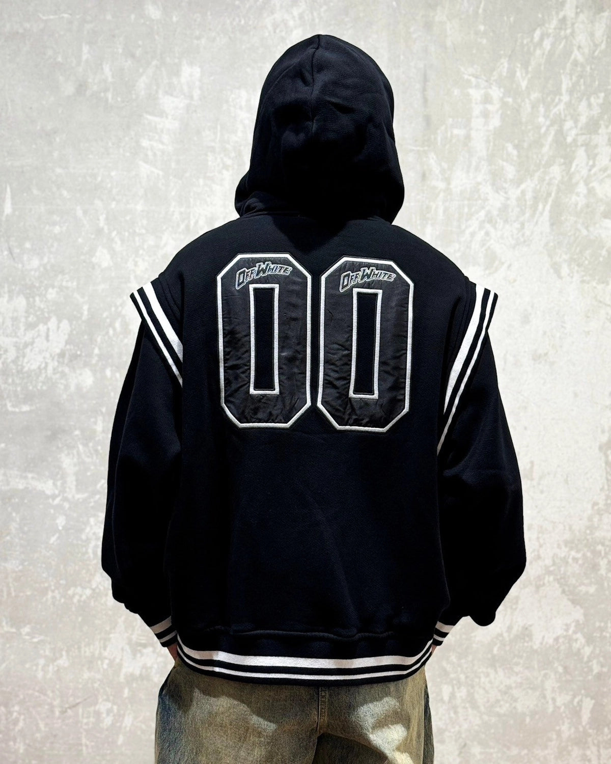 Off-White™ / 00 FLEECE VARSITY HOODIE (OMES25-RTW0278)