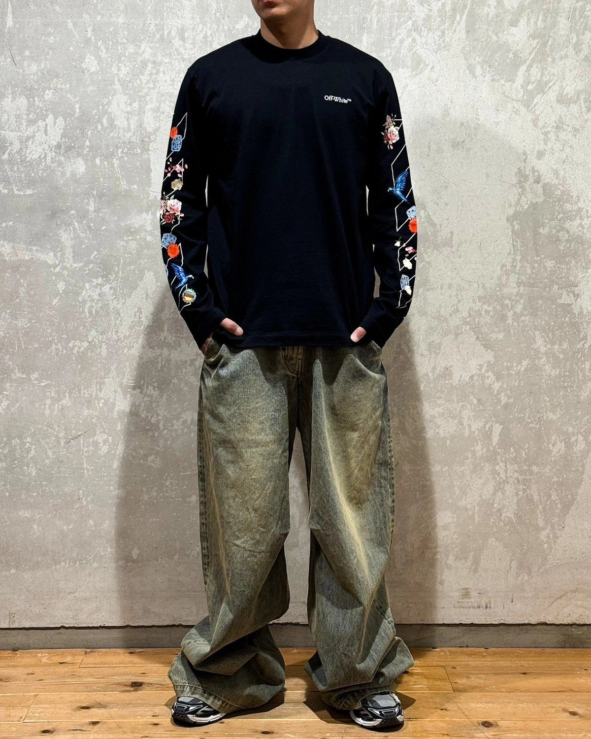 Off-White™ / FRESCO DIAG SKATE L/S TEE (OMAS25-RTW0087)