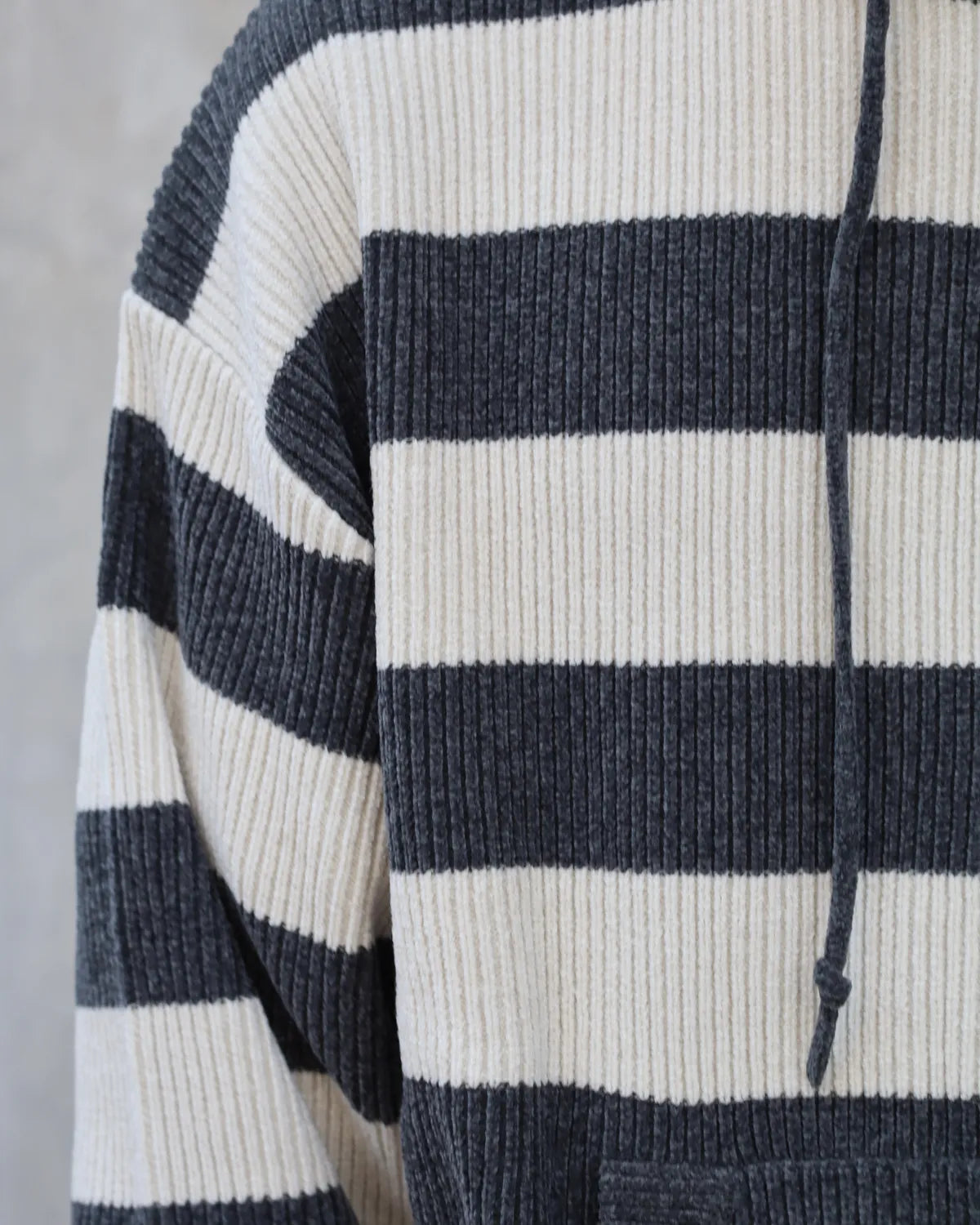 PHINGERIN / CORDY KNIT ZIP HOODIE STRIPE (PD-262-KN-092)