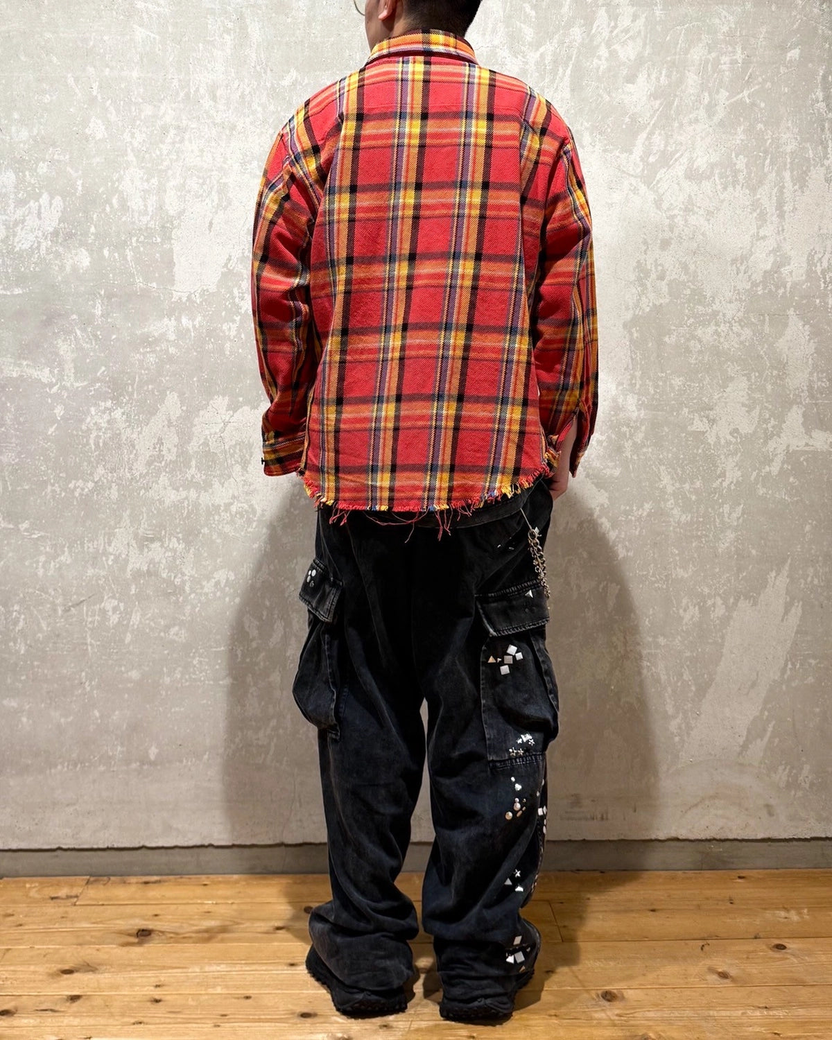 LASTMAN / DAMAGED FLANNEL SHIRTS (252LM-SH02)