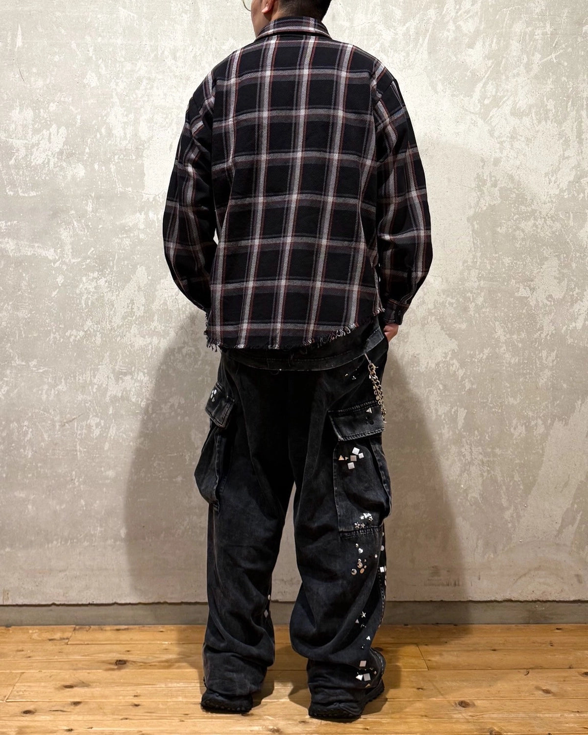 LASTMAN / DAMAGED FLANNEL SHIRTS (252LM-SH02)