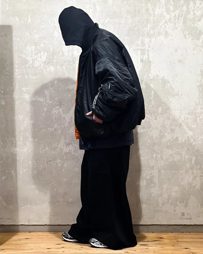 VETEMENTS / SPLIT HOODED BOMBER JACKET (UA65JA226G)