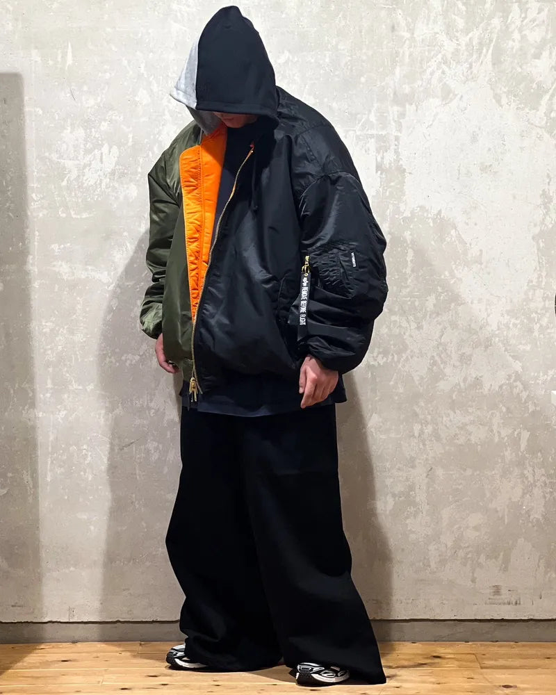 VETEMENTS / SPLIT HOODED BOMBER JACKET (UA65JA226G)