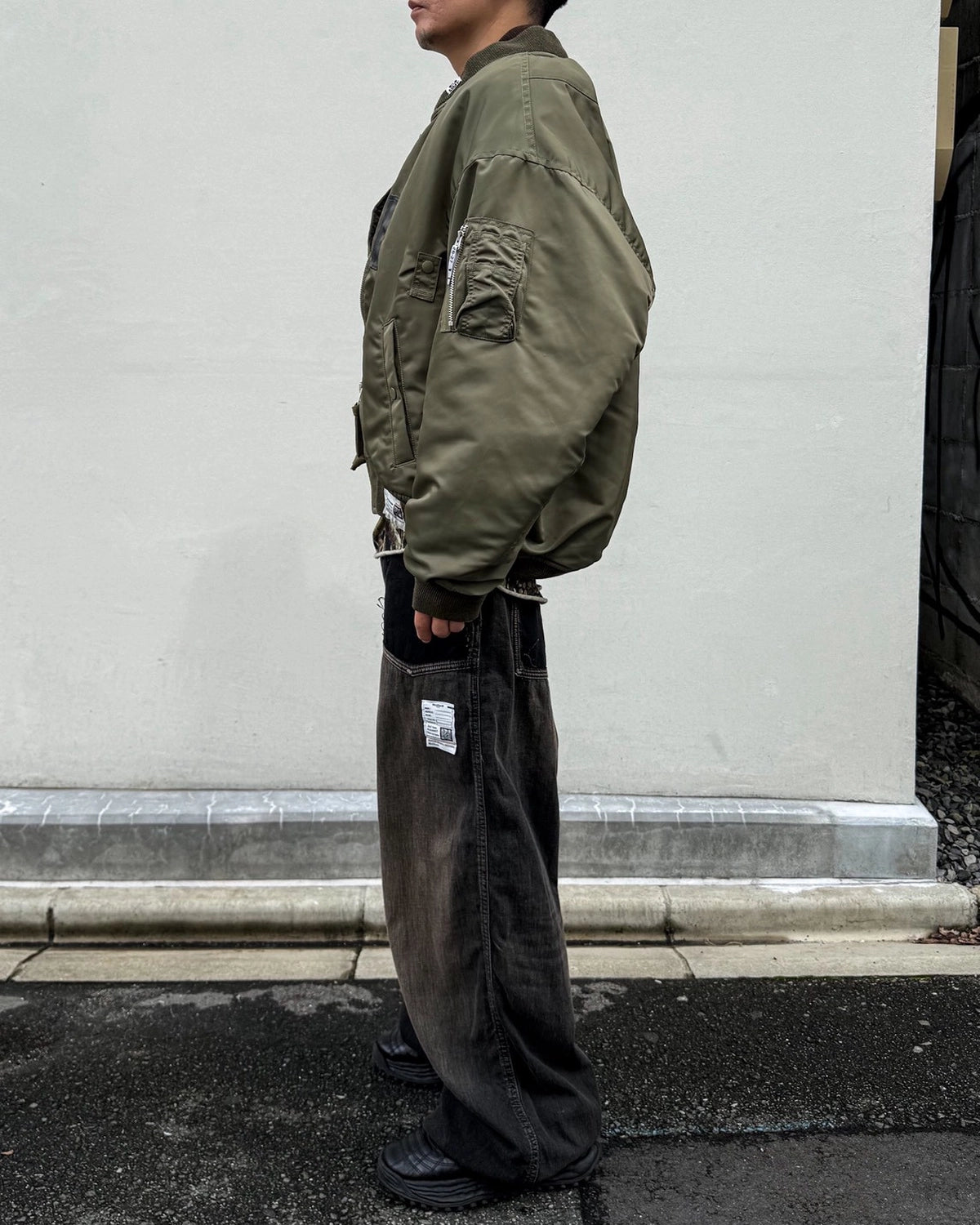 Maison MIHARA YASUHIRO / Shifted Layer Flight Jacket (A17BL061)