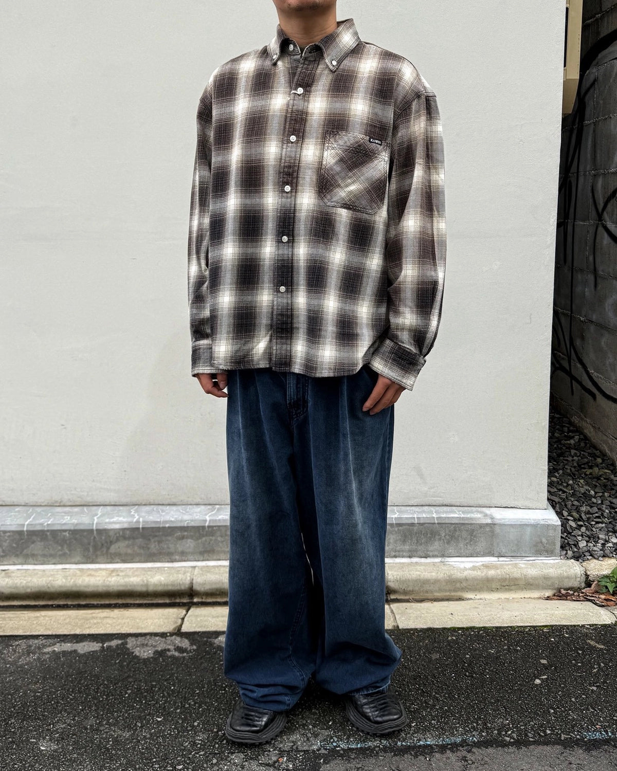 KAMIYA / OG Check Sun Faded B/D Shirt (G17SH040)