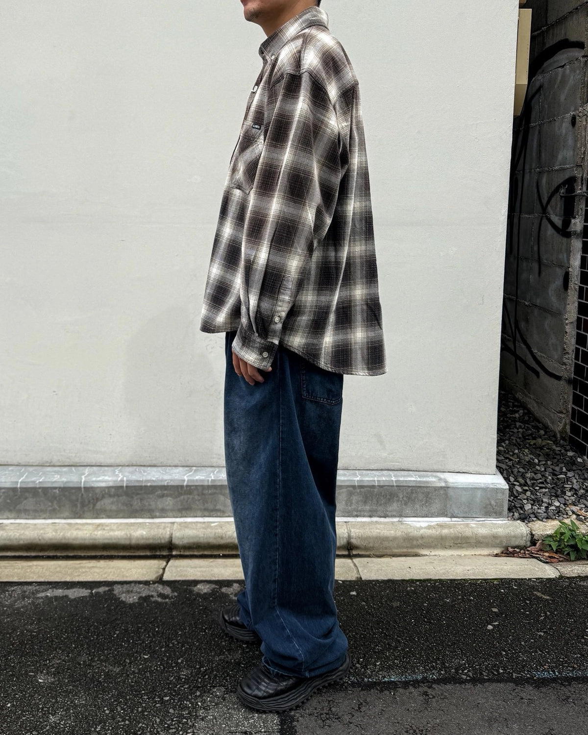 KAMIYA / OG Check Sun Faded B/D Shirt (G17SH040)