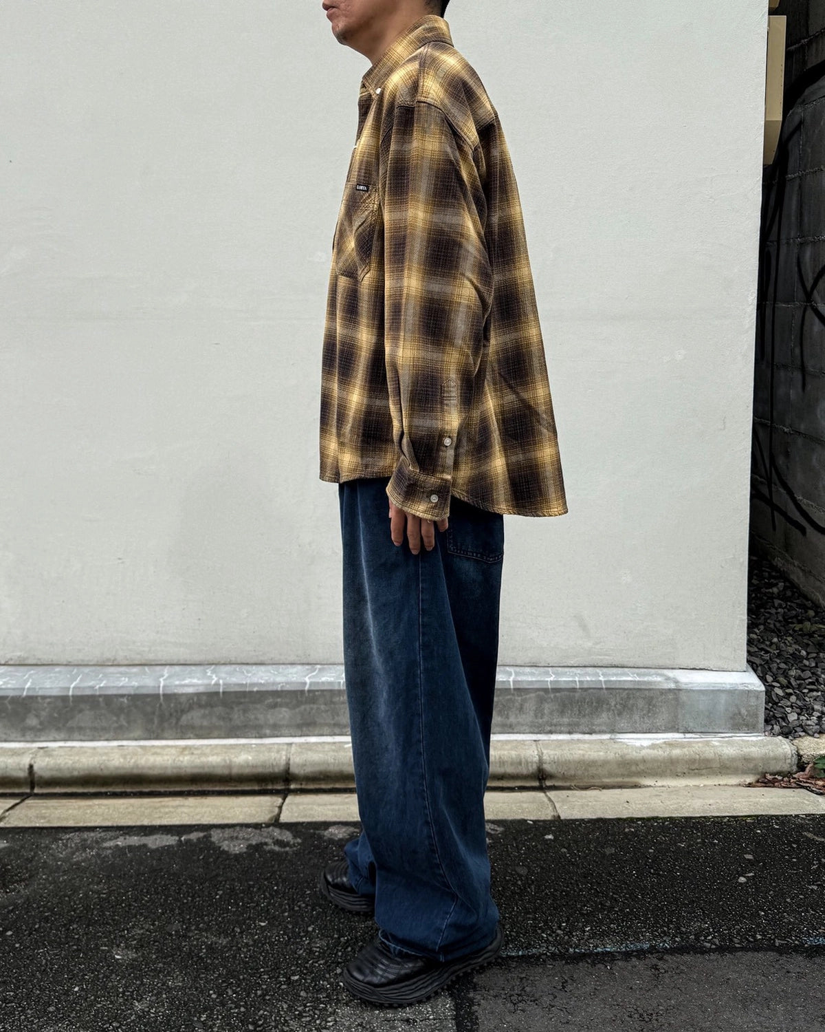 KAMIYA / OG Check Sun Faded B/D Shirt (G17SH040)