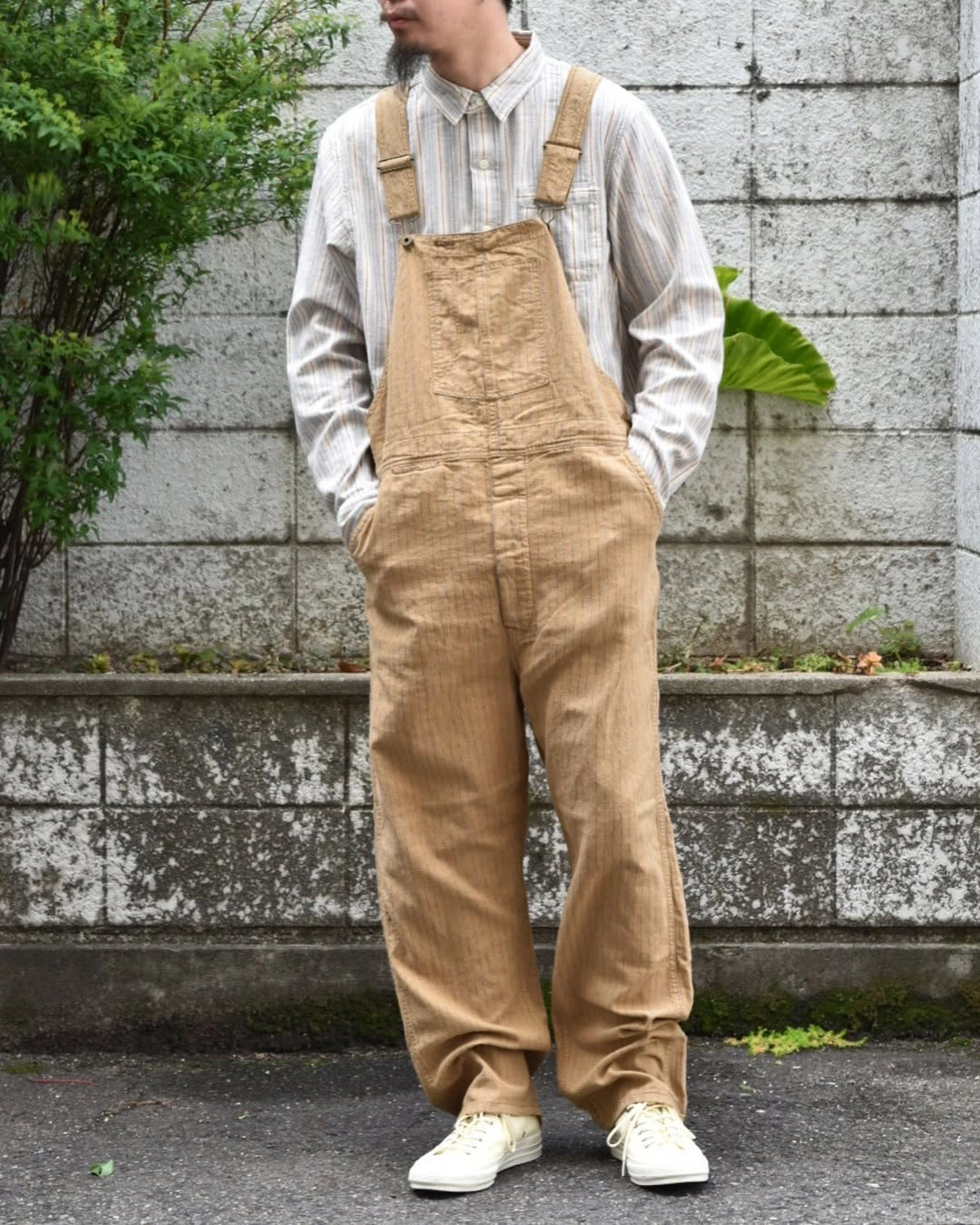 ラルフローレンダブルアールエル ベージュ ペイント加工 オーバーオール RRL (ダブルアールエル) CRAWFORD OVERALL | 公式通販・JACK in