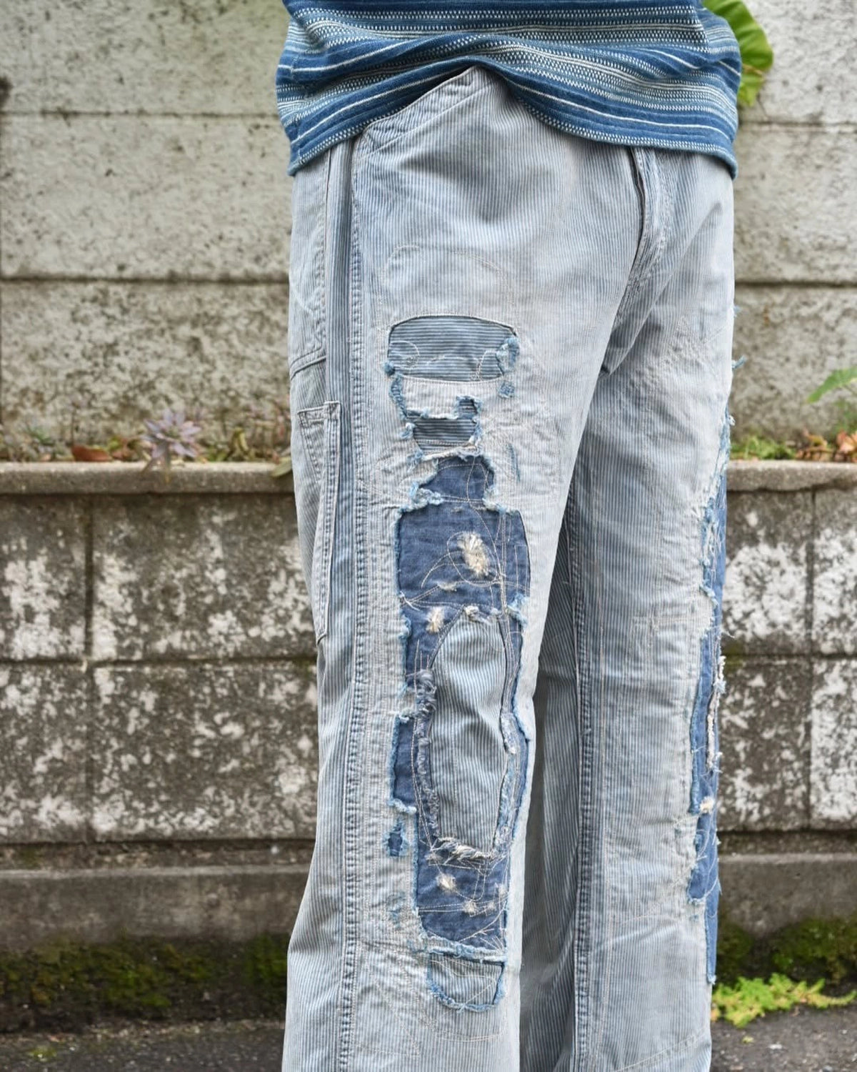 【RRL】ヴィンテージ 5ポケット リペア加工 インディゴパンツ RRL (ダブルアールエル) / ヴィンテージ 5ポケット リペアード