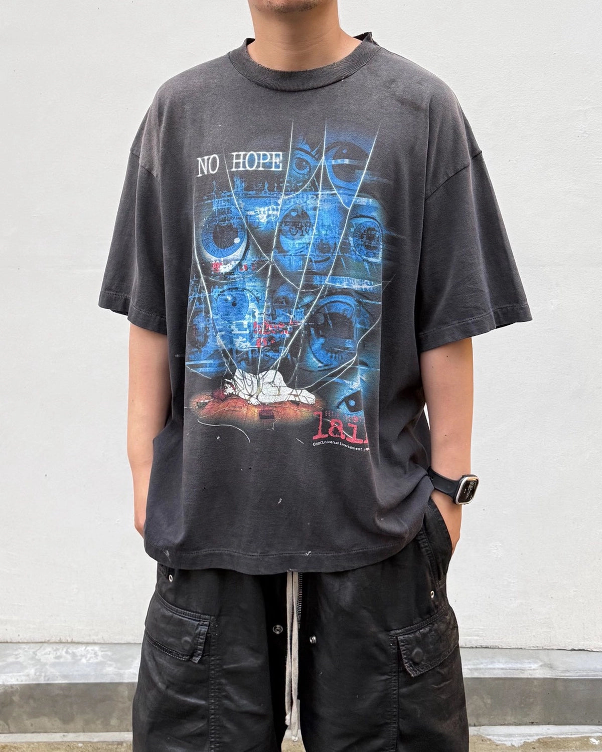 SAINT Mxxxxxx x serial experiments lain x GEEKS RULE / LAIN_SS T-SHIRT / NO HOPE (SM-MK1-0000-C83)