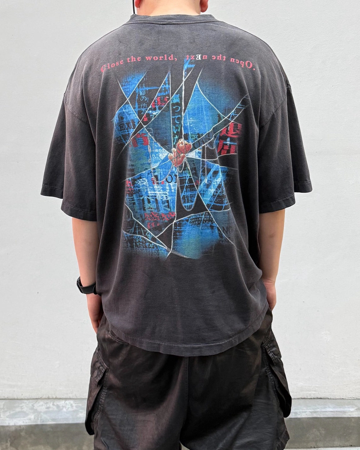 SAINT Mxxxxxx x serial experiments lain x GEEKS RULE / LAIN_SS T-SHIRT / NO HOPE (SM-MK1-0000-C83)