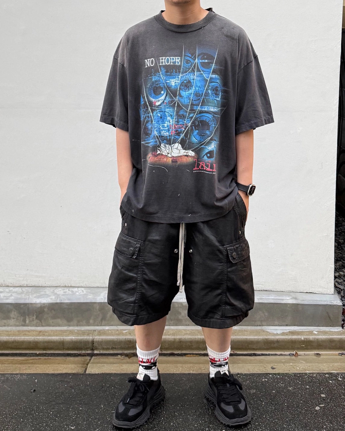 SAINT Mxxxxxx x serial experiments lain x GEEKS RULE / LAIN_SS T-SHIRT / NO HOPE (SM-MK1-0000-C83)