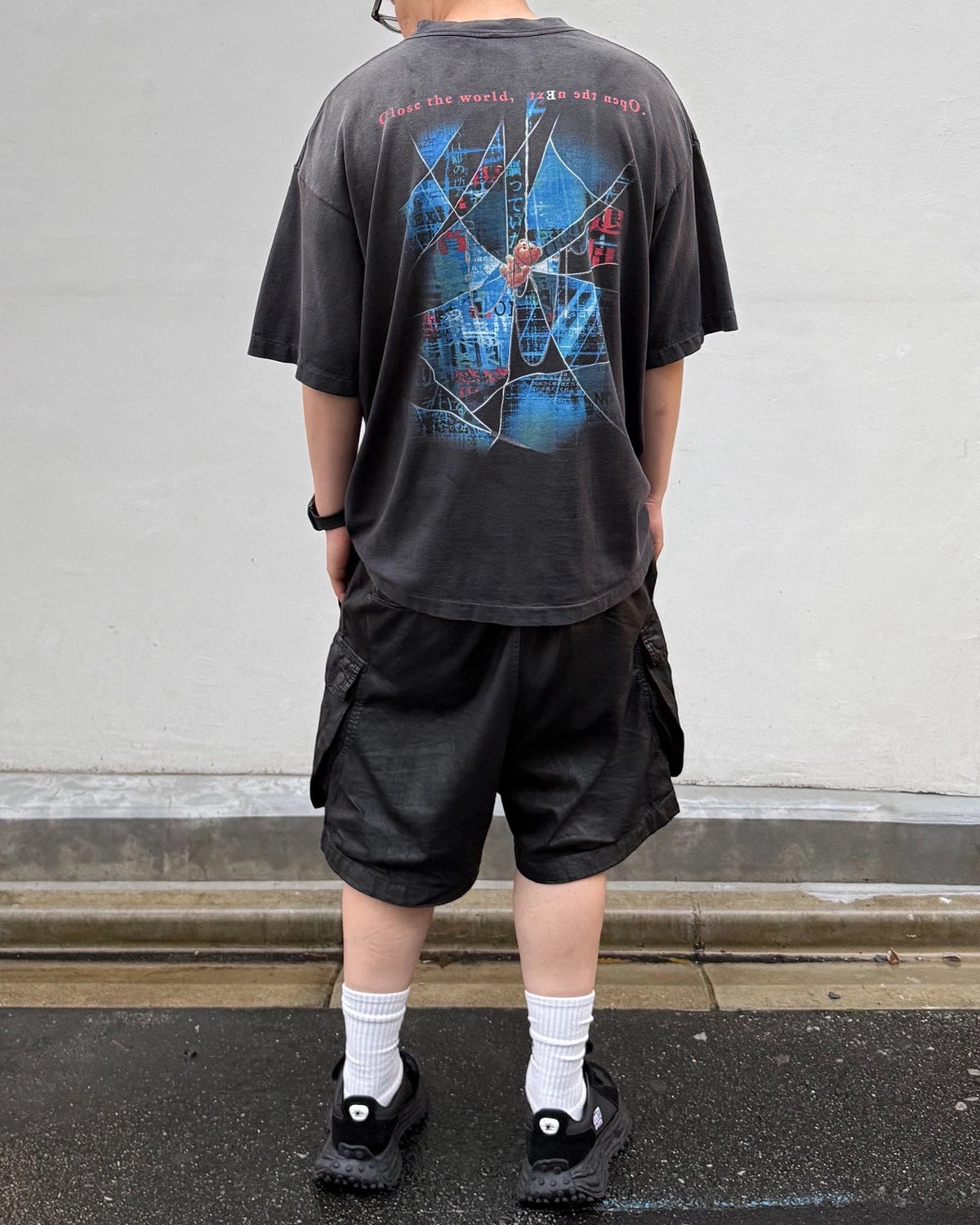 SAINT Mxxxxxx x serial experiments lain x GEEKS RULE / LAIN_SS T-SHIRT / NO HOPE (SM-MK1-0000-C83)