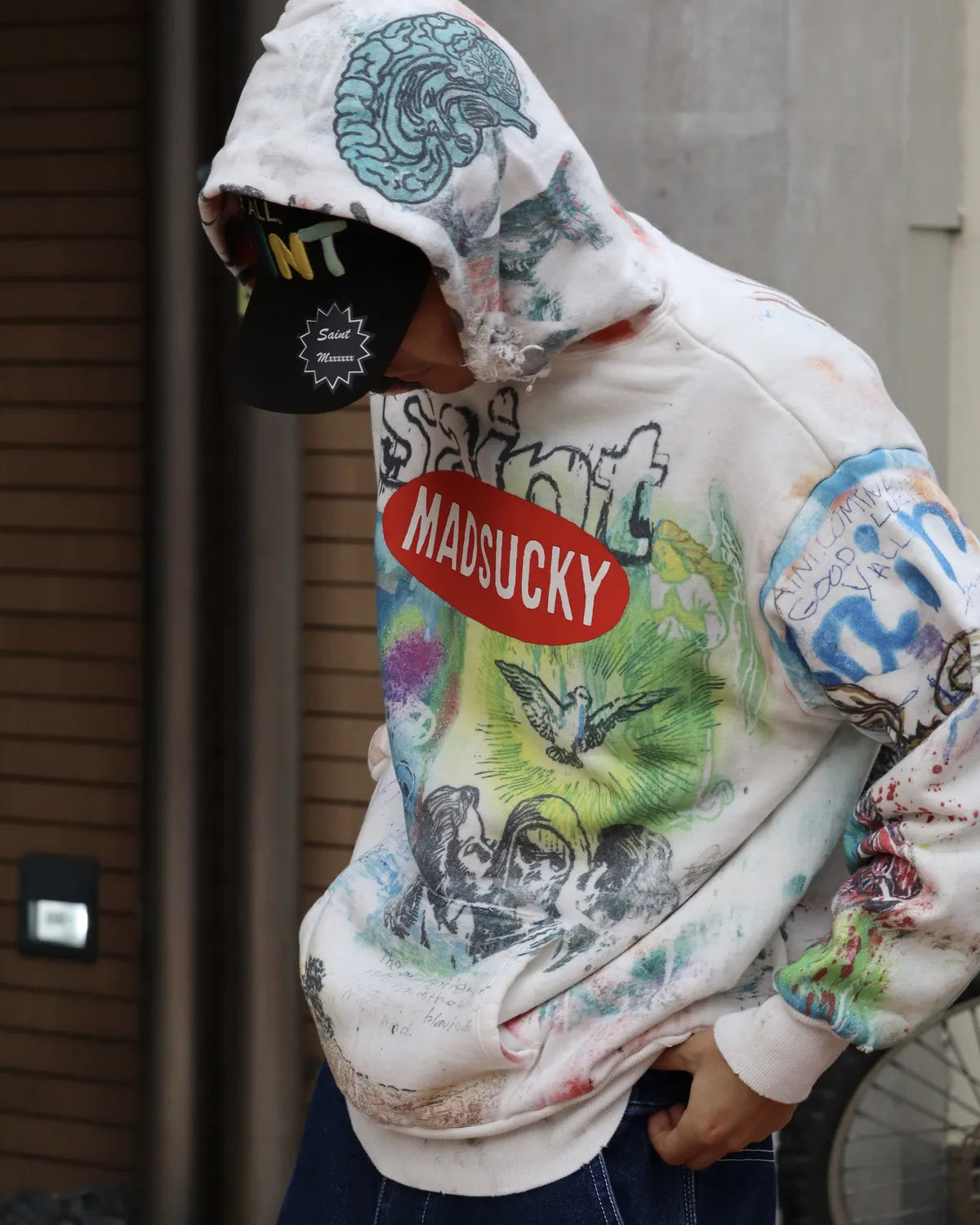 SAINT Mxxxxxx × MADSAKI / MDS _ DBL FACE HOODIE / MADSUCKY (SM-MK1-0000-C76)