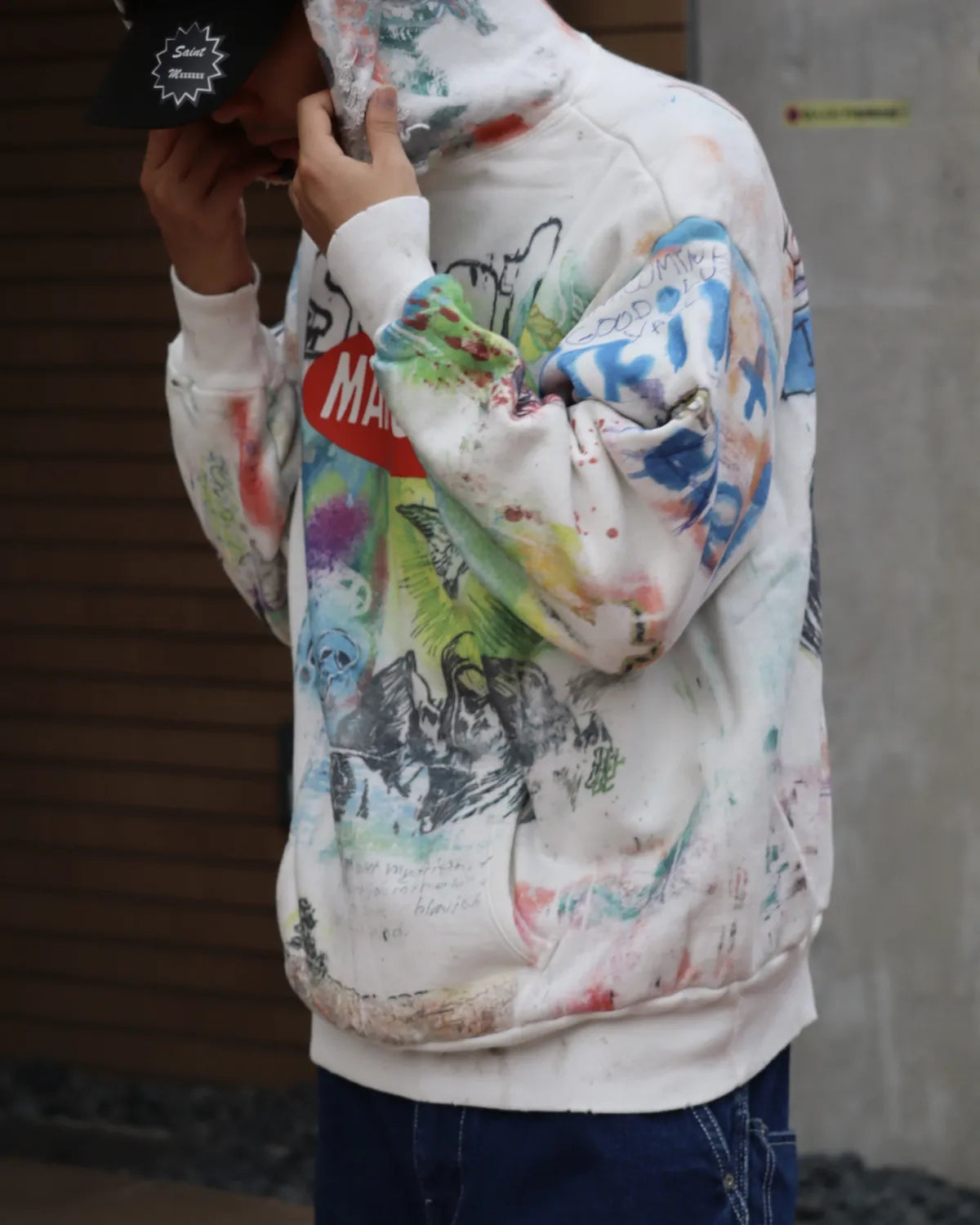 SAINT Mxxxxxx × MADSAKI / MDS _ DBL FACE HOODIE / MADSUCKY (SM-MK1-0000-C76)