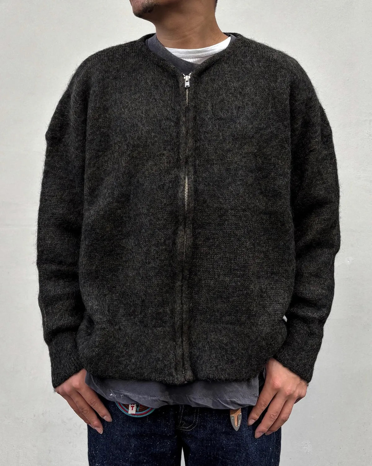 SAINT Mxxxxxx / ZIP UP MOHAIR KNIT (SM-MK1-0000-058)
